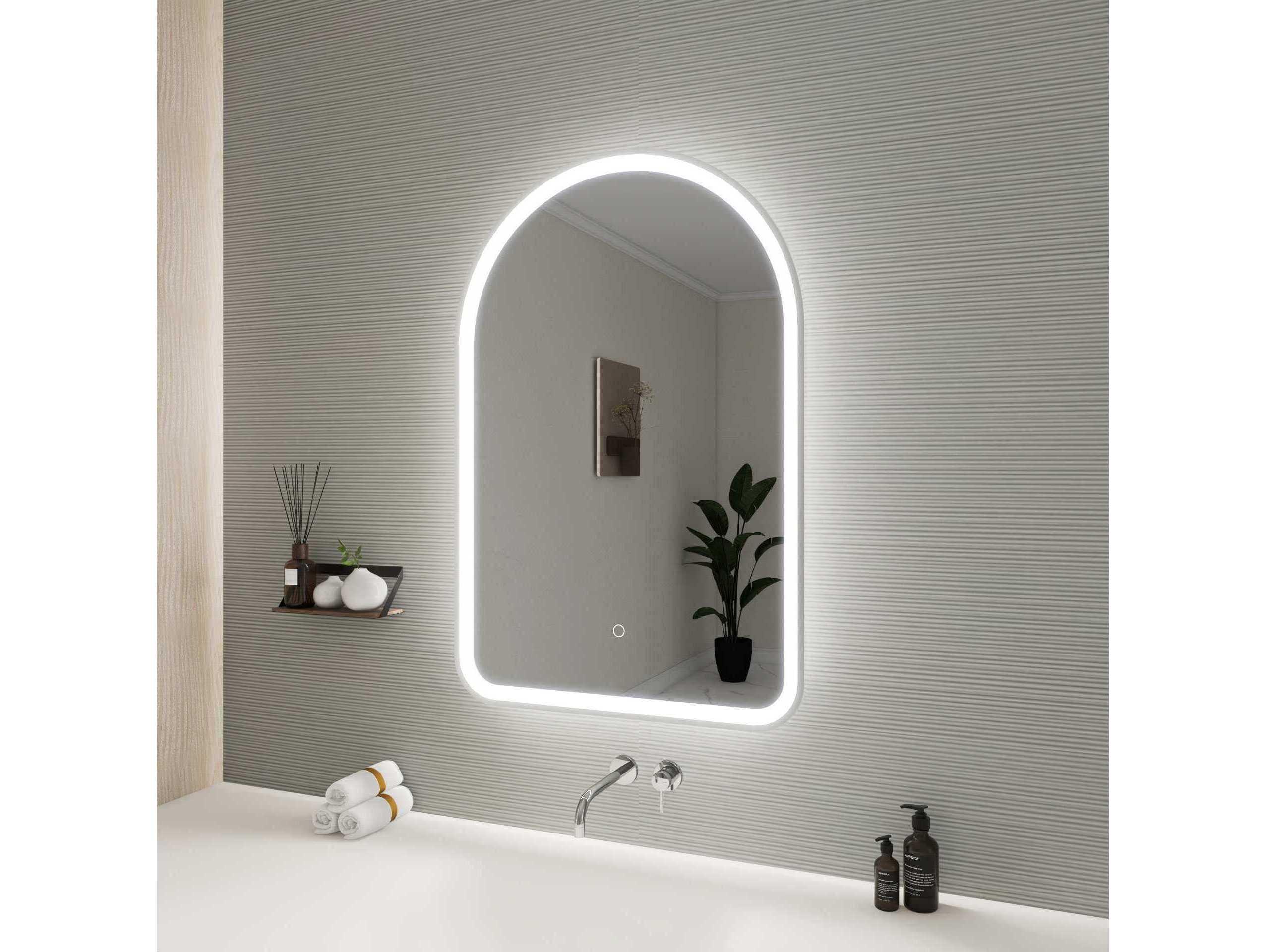 Elegant Lighting Harmoni Silver Arch Wall Mirror
