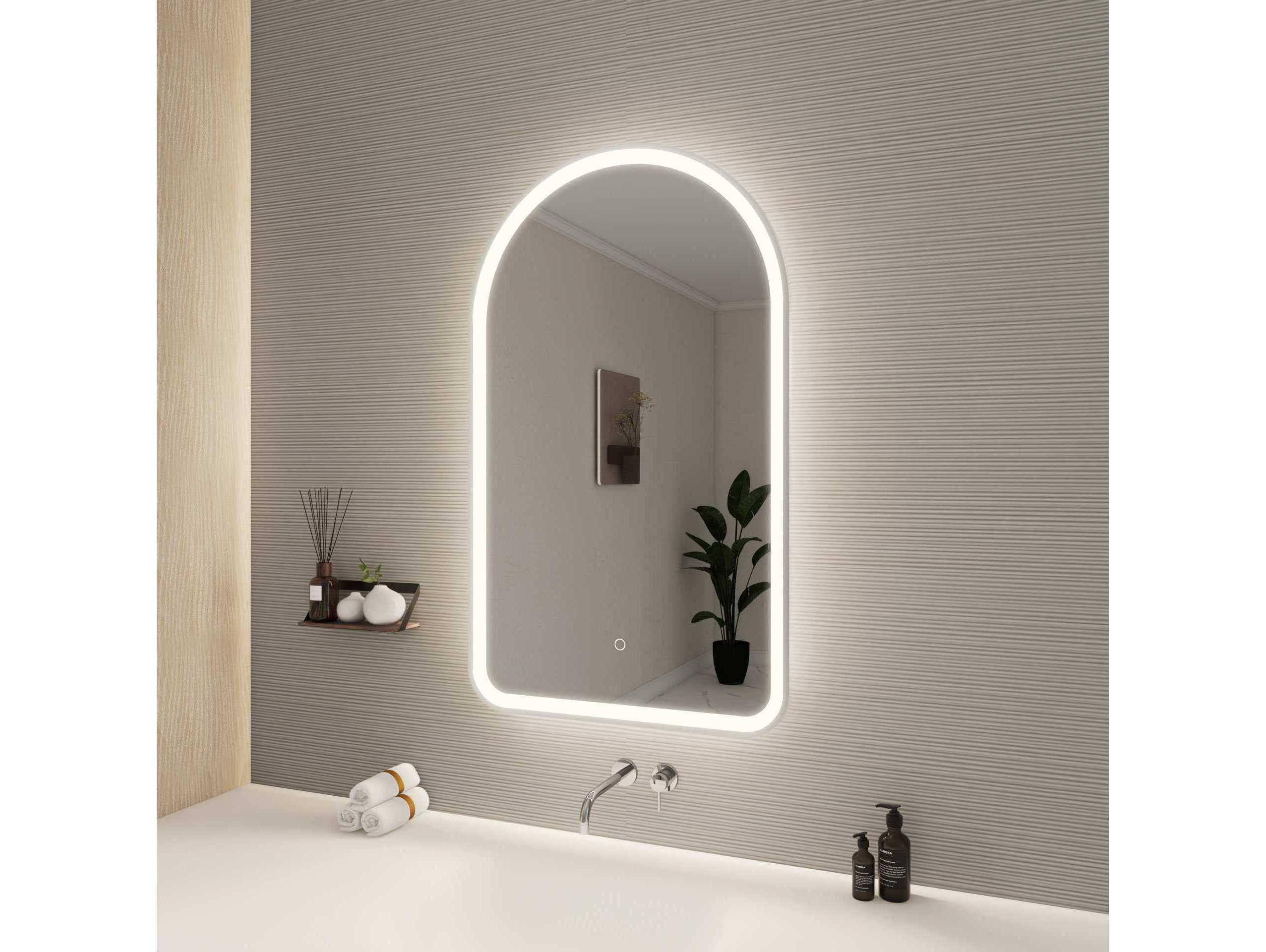 Elegant Lighting Harmoni Silver Arch Wall Mirror