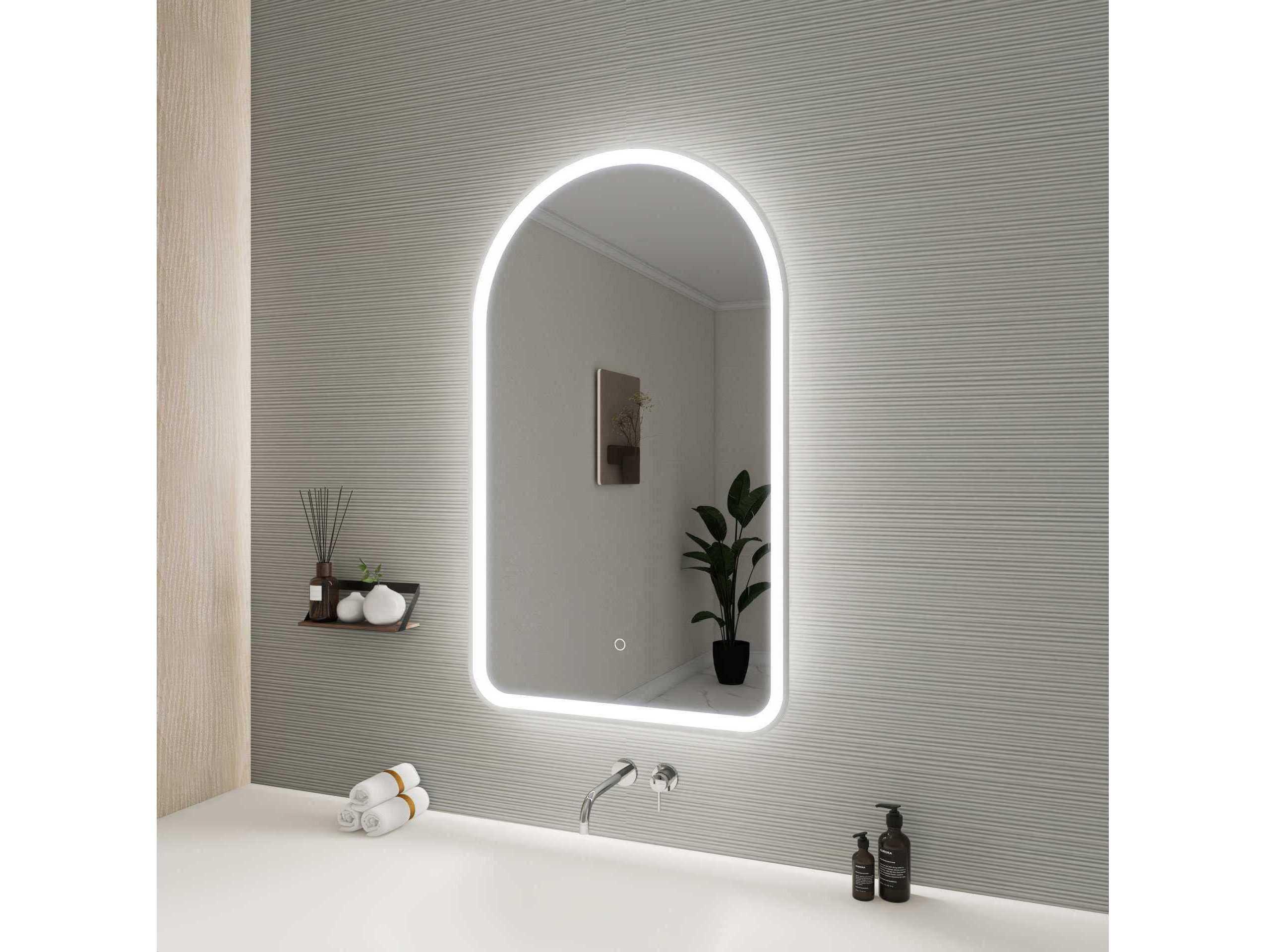 Elegant Lighting Harmoni Silver Arch Wall Mirror