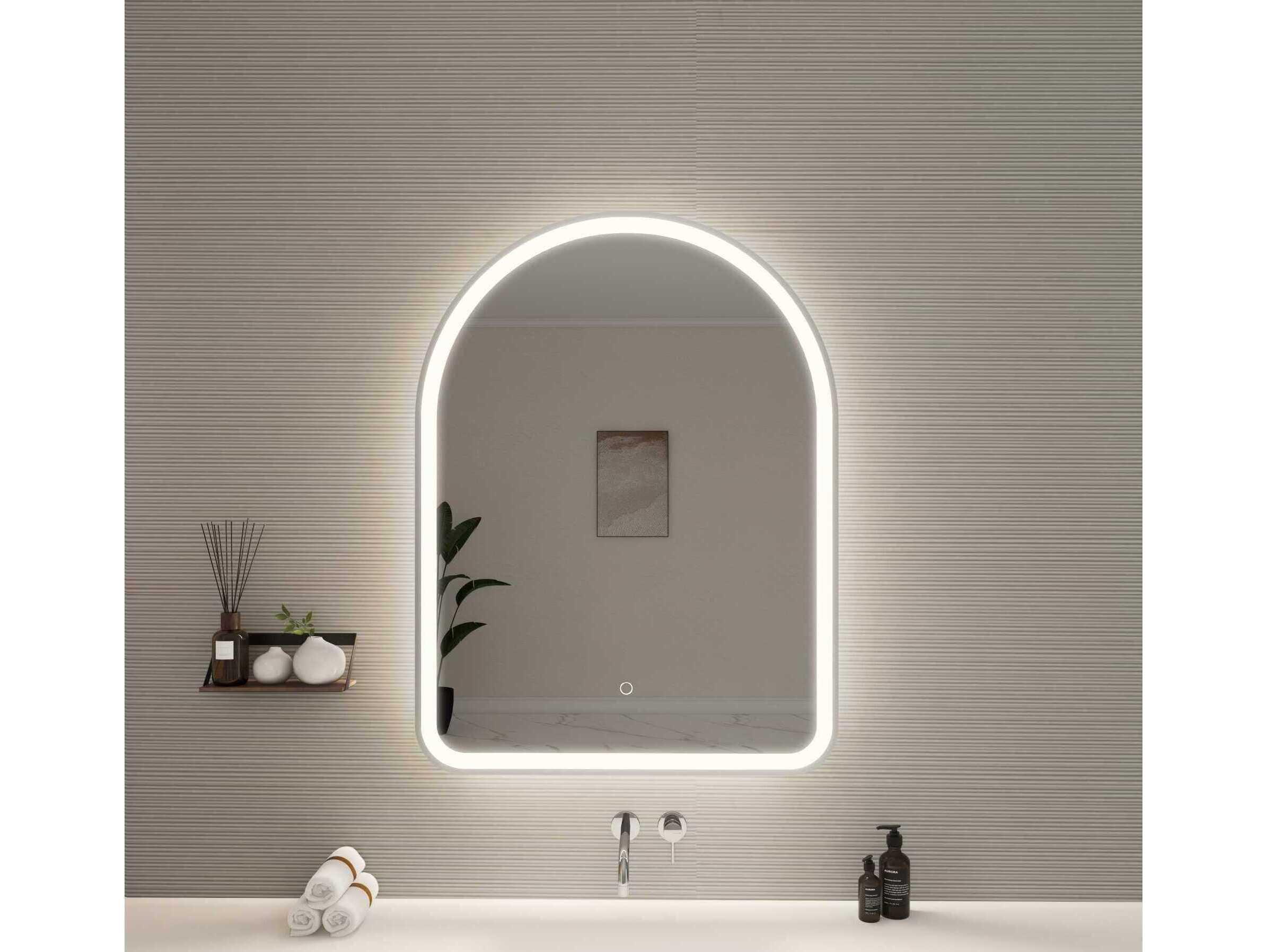 Elegant Lighting Harmoni Silver Arch Wall Mirror