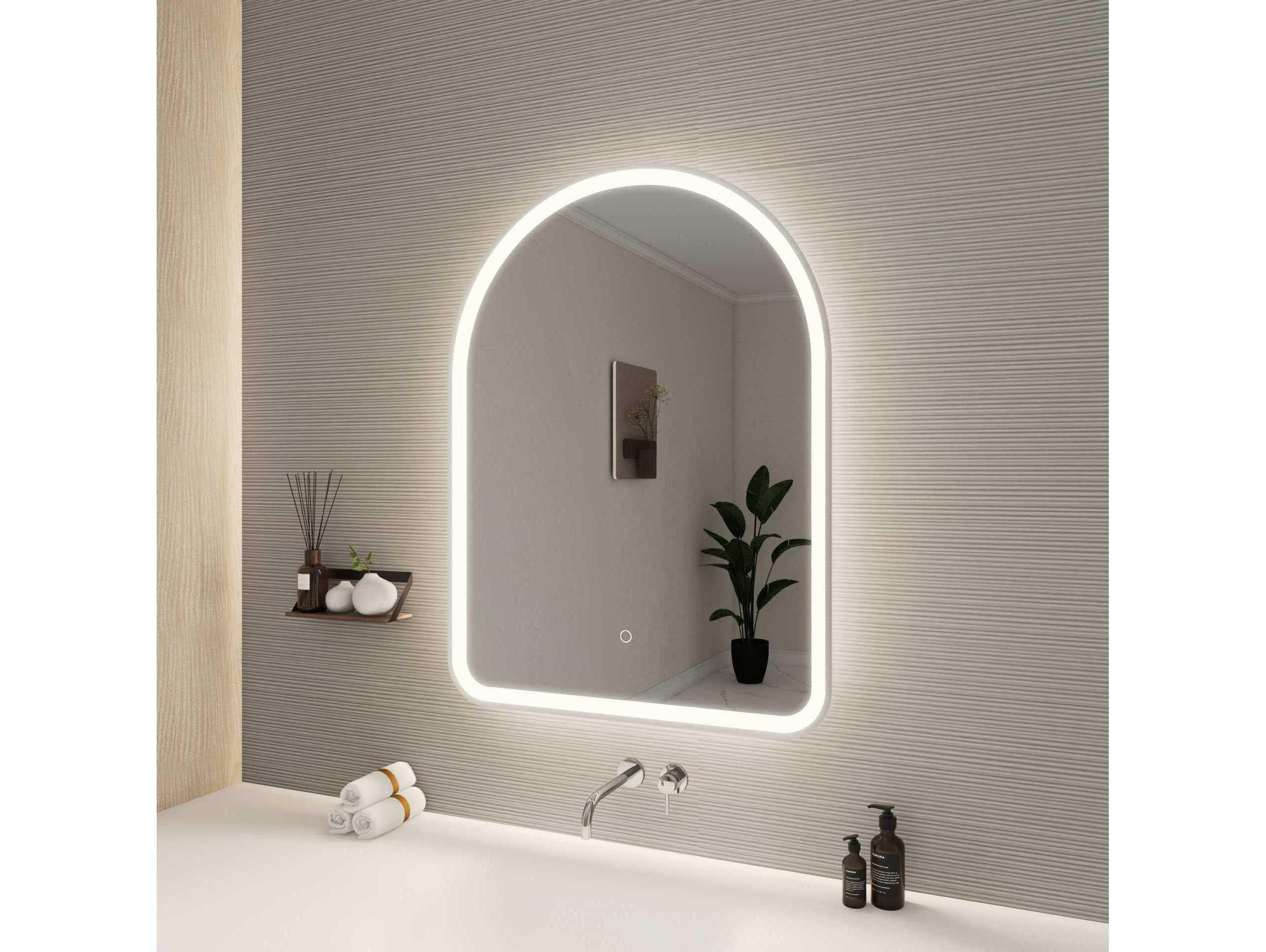 Elegant Lighting Harmoni Silver Arch Wall Mirror