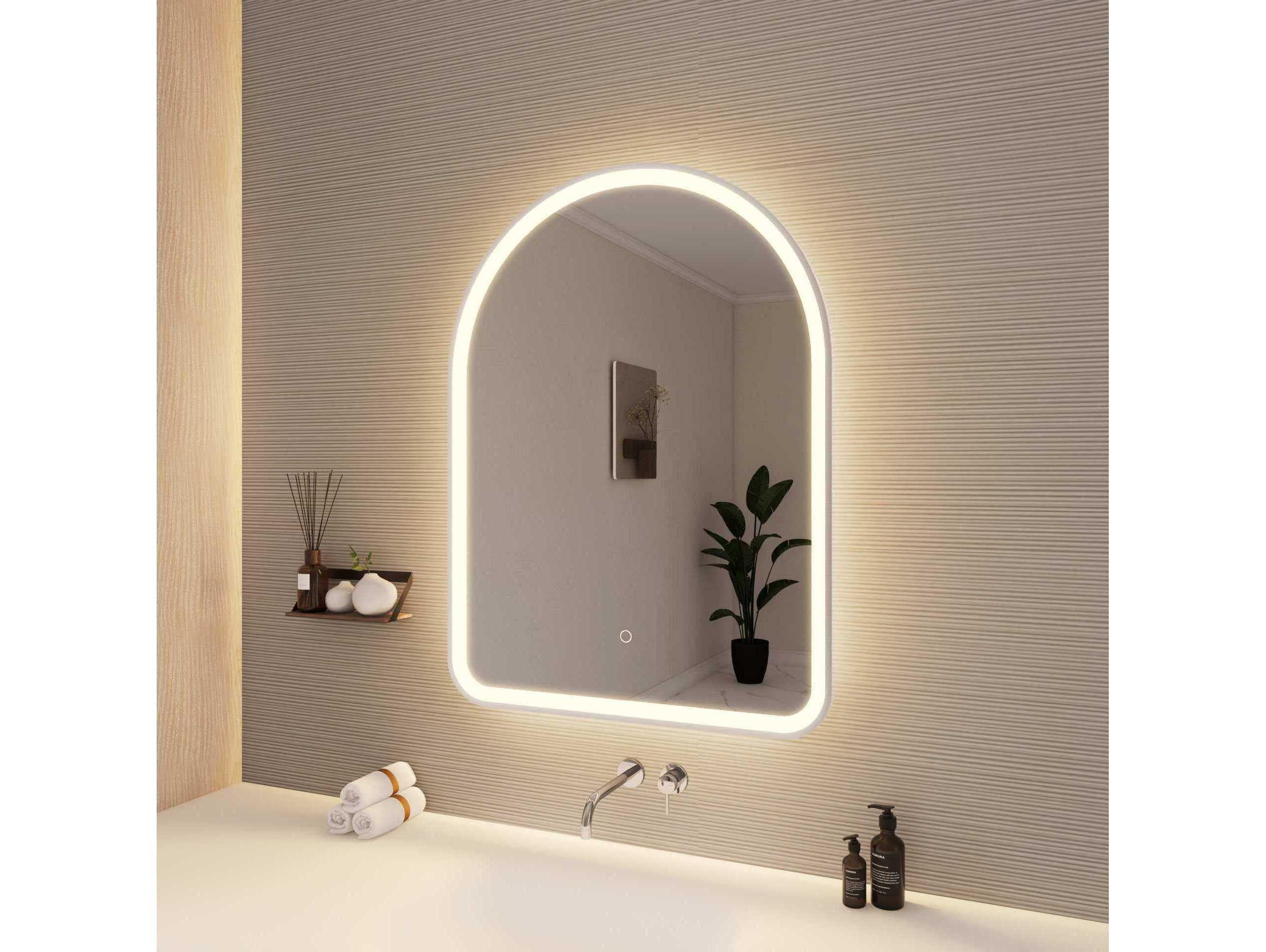 Elegant Lighting Harmoni Silver Arch Wall Mirror