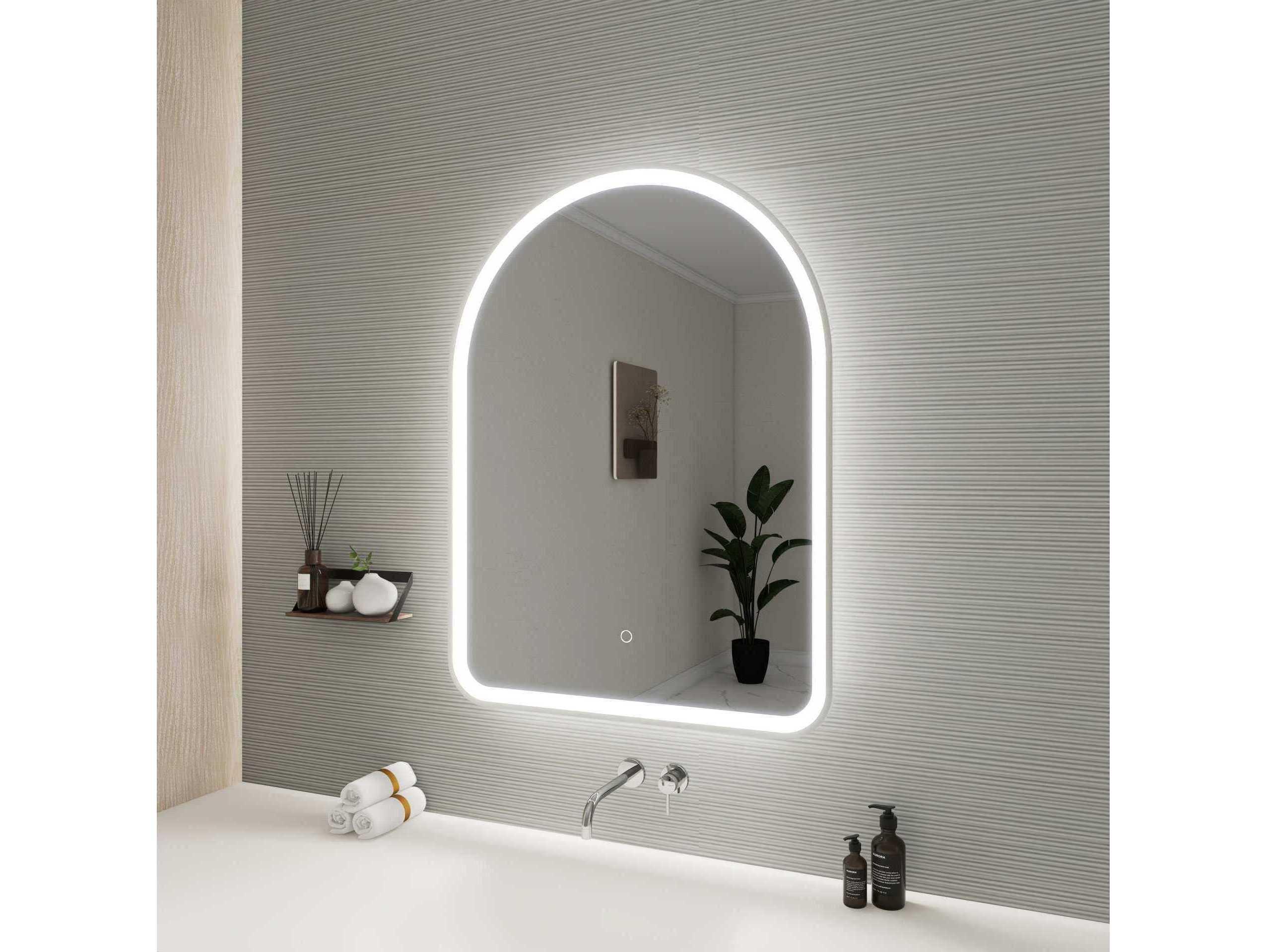 Elegant Lighting Harmoni Silver Arch Wall Mirror