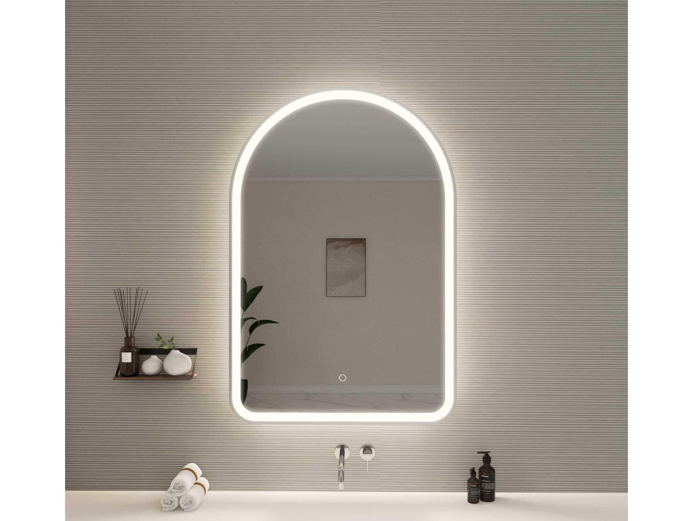 Elegant Lighting Harmoni Silver Arch Wall Mirror