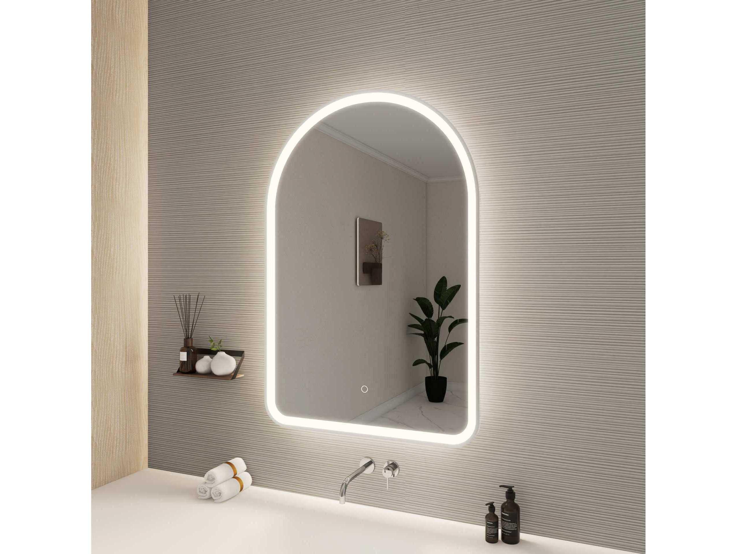 Elegant Lighting Harmoni Silver Arch Wall Mirror