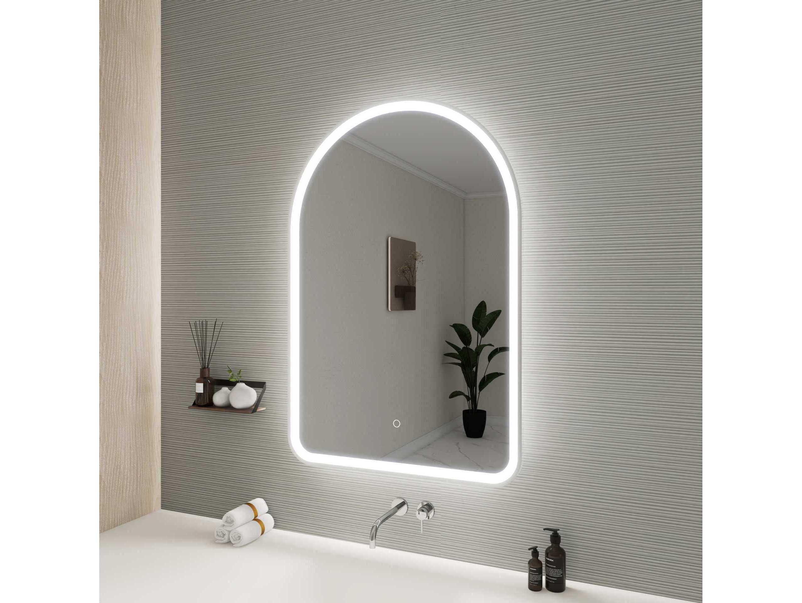 Elegant Lighting Harmoni Silver Arch Wall Mirror