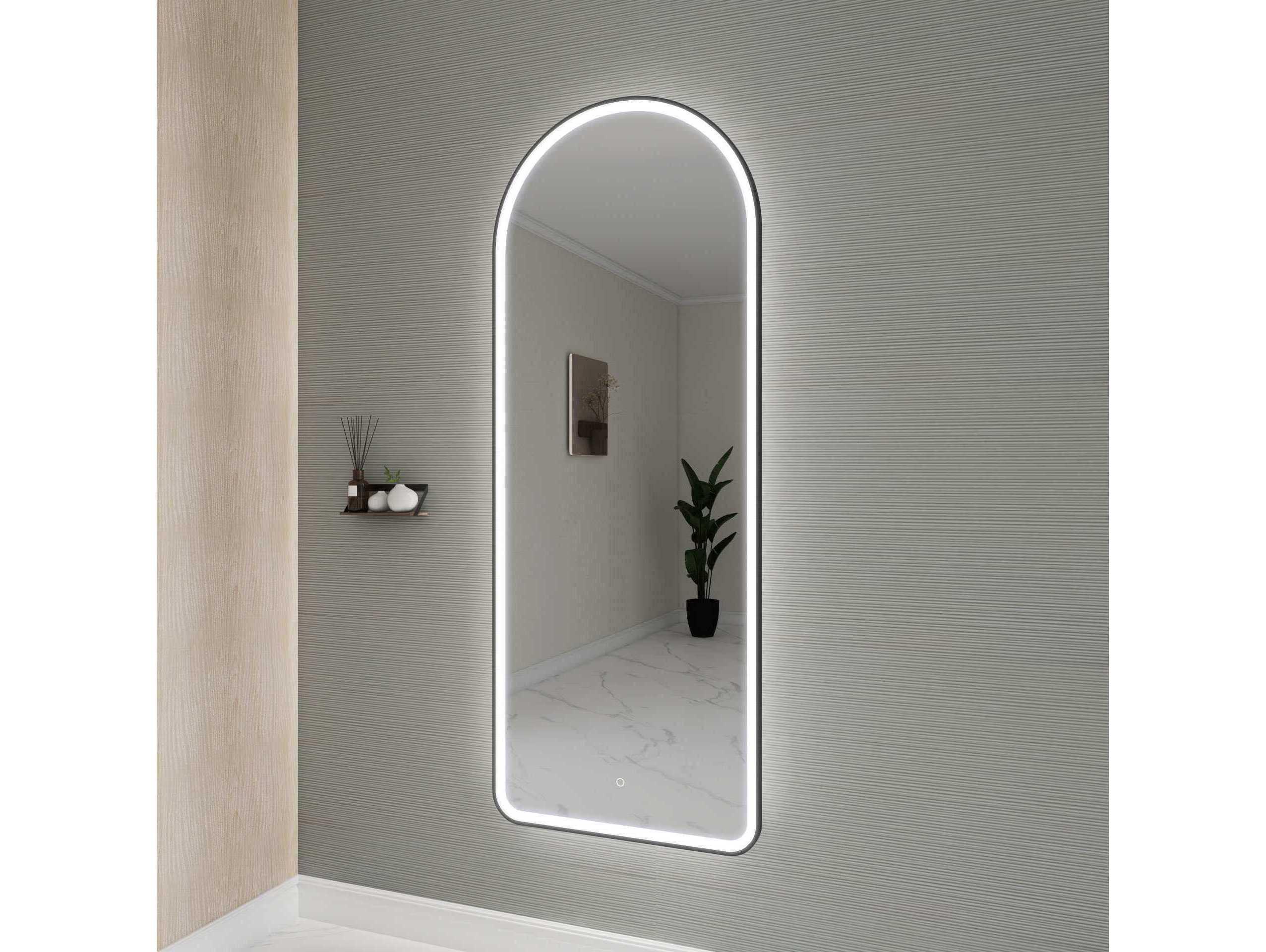 Elegant Lighting Harmoni Black Arch Wall Mirror