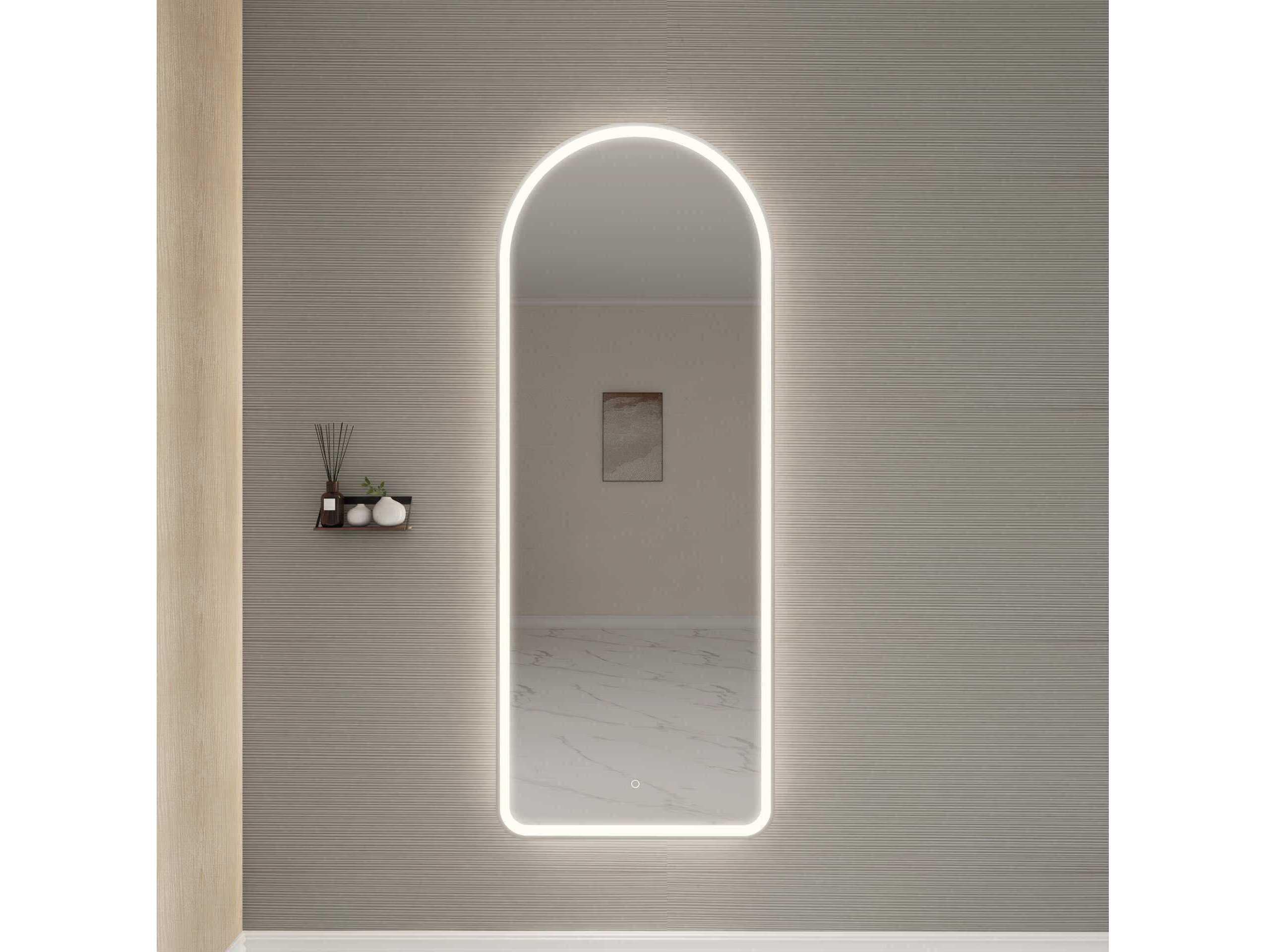 Elegant Lighting Harmoni Silver Arch Wall Mirror