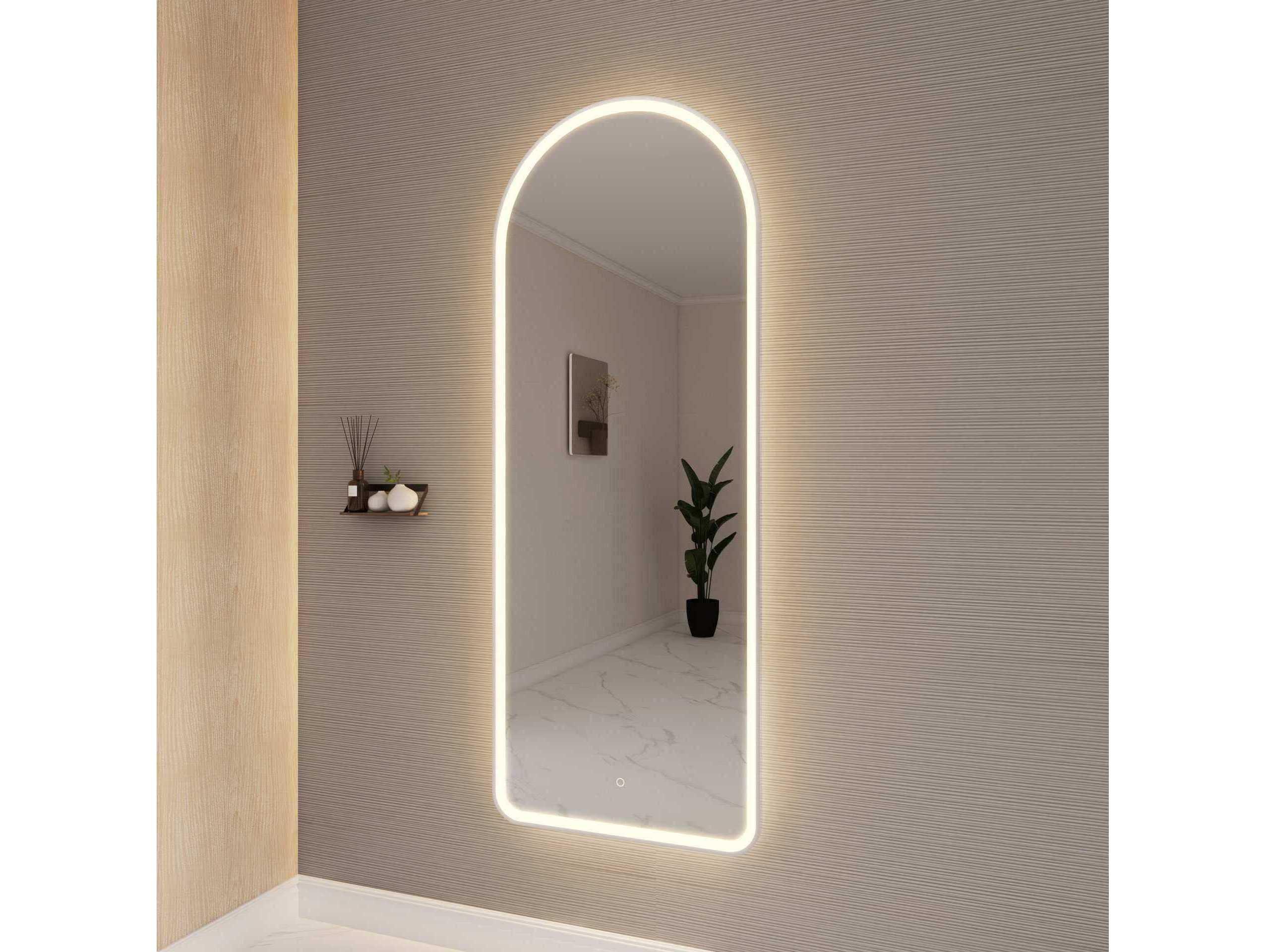Elegant Lighting Harmoni Silver Arch Wall Mirror