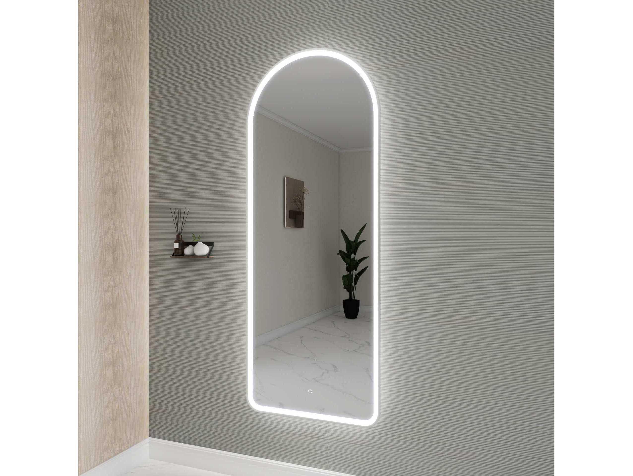 Elegant Lighting Harmoni Silver Arch Wall Mirror