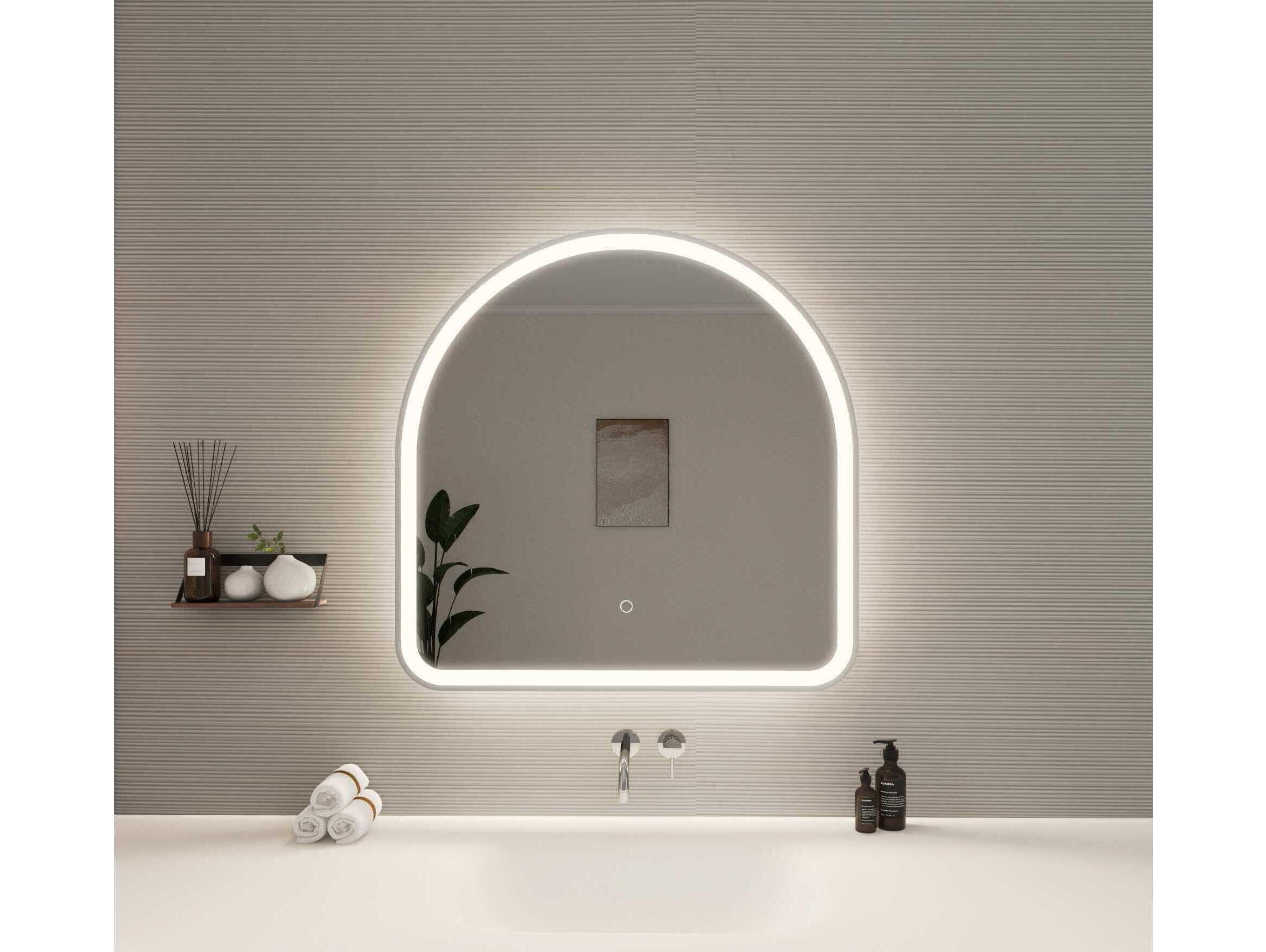 Elegant Lighting Harmoni Silver Arch Wall Mirror