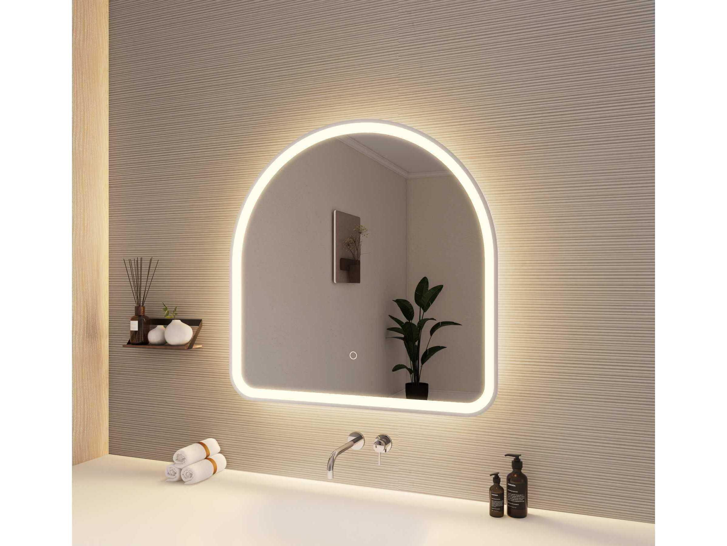 Elegant Lighting Harmoni Silver Arch Wall Mirror