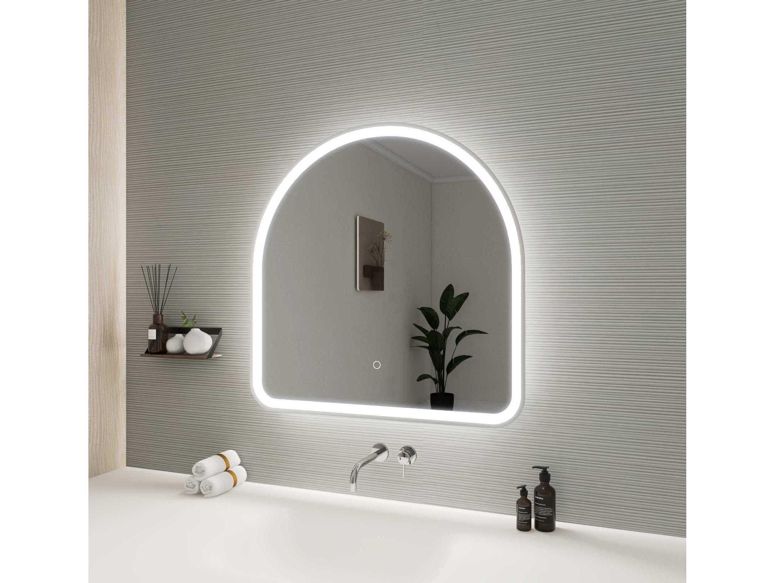 Elegant Lighting Harmoni Silver Arch Wall Mirror