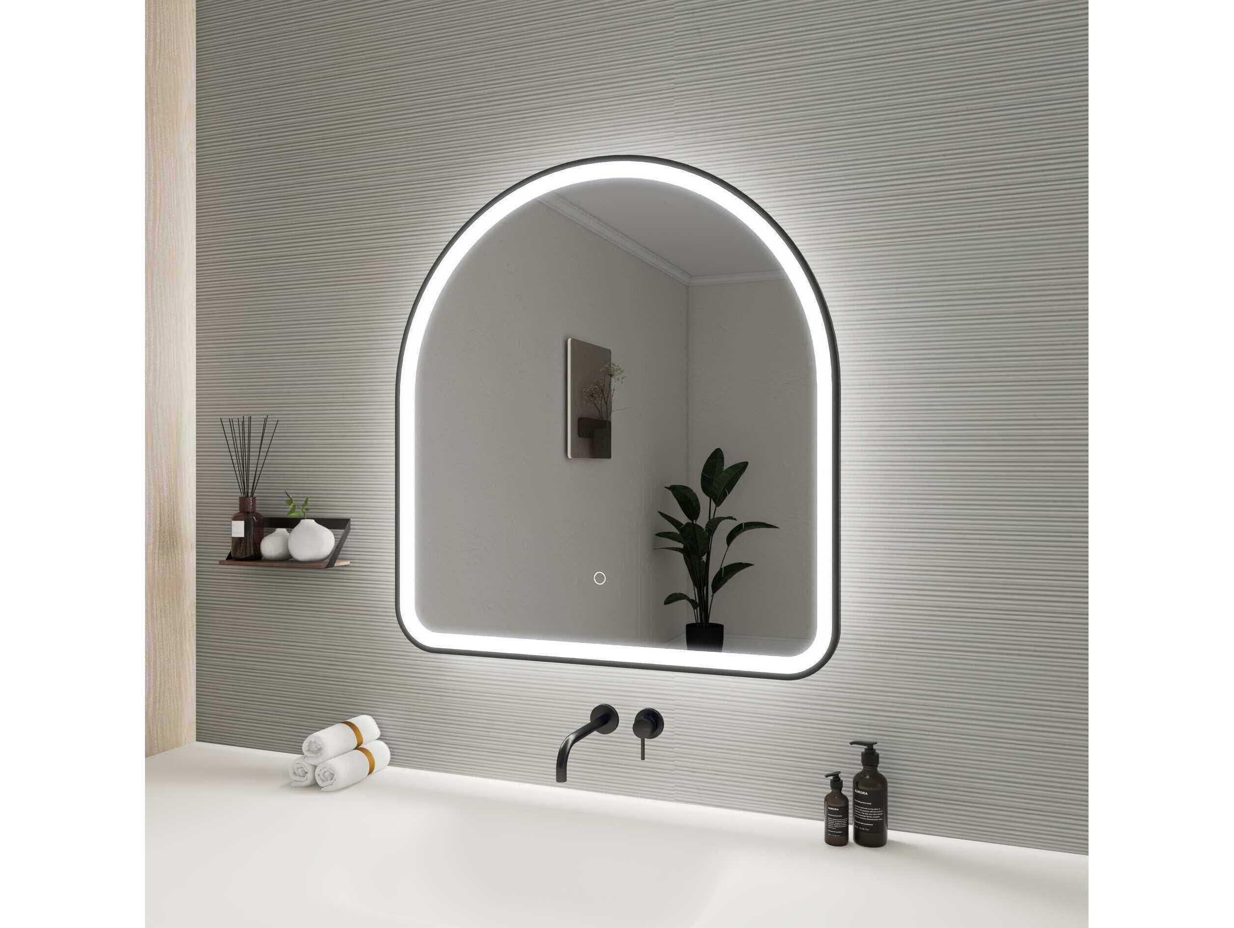 Elegant Lighting Harmoni Black Arch Wall Mirror