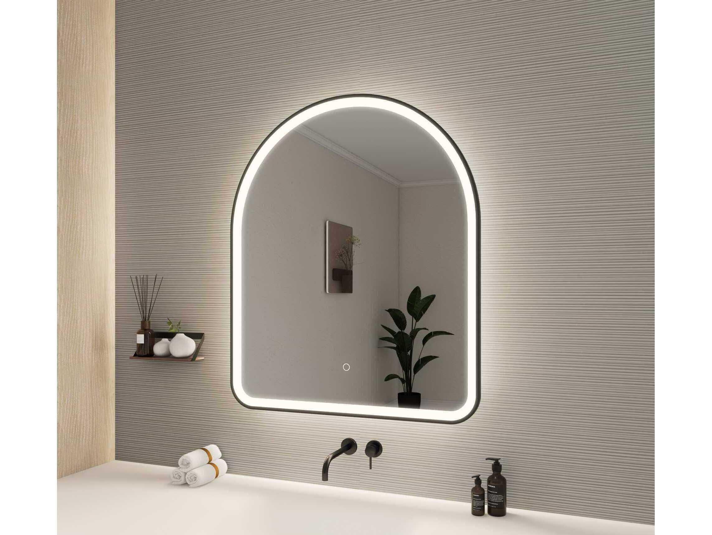 Elegant Lighting Harmoni Black Arch Wall Mirror