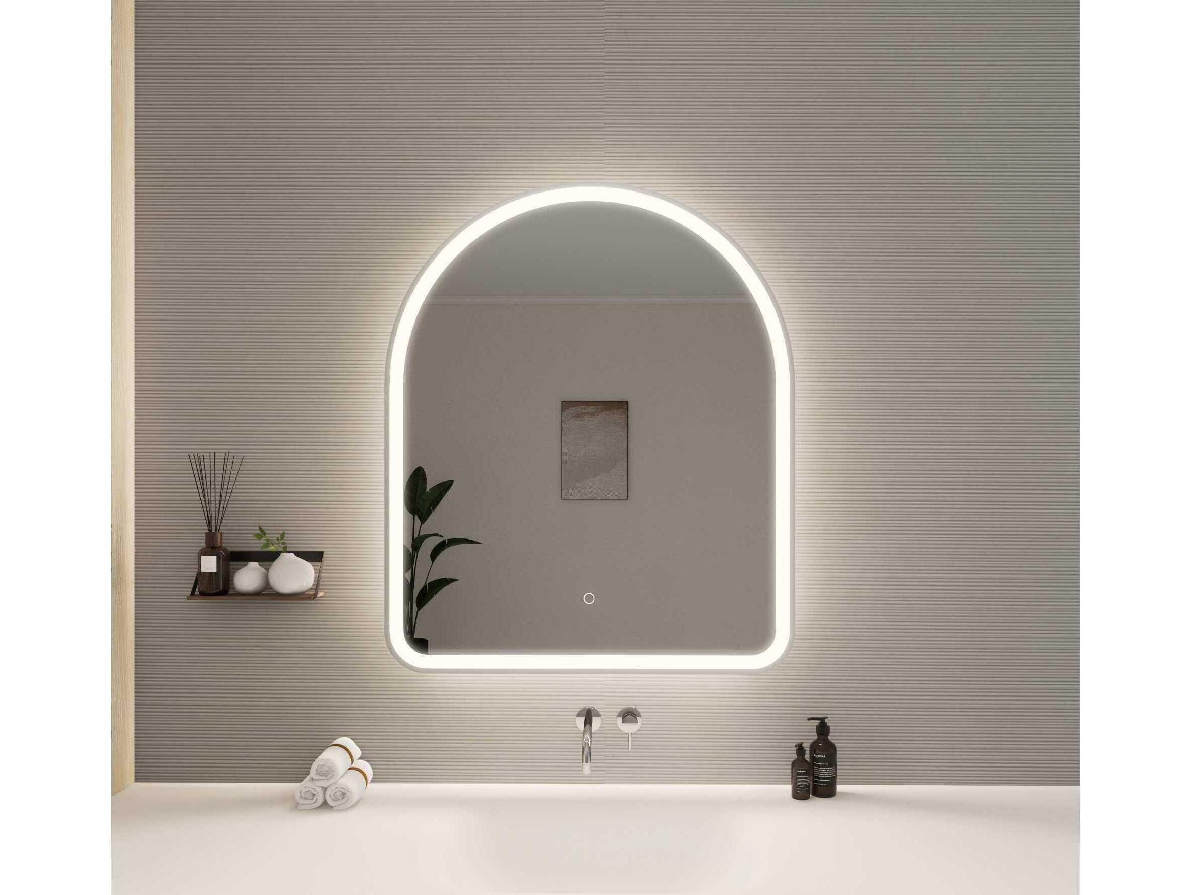 Elegant Lighting Harmoni Silver Arch Wall Mirror