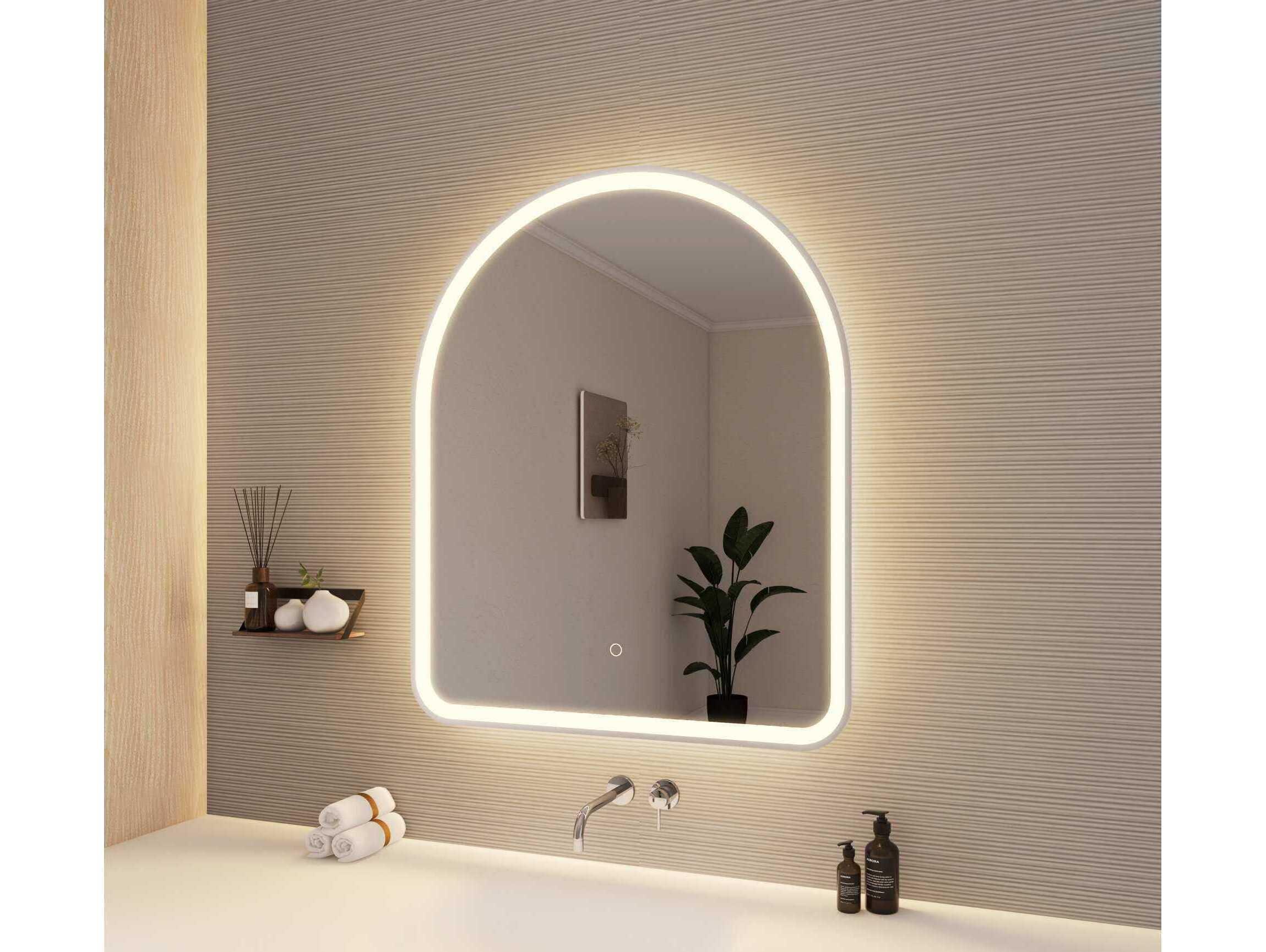 Elegant Lighting Harmoni Silver Arch Wall Mirror