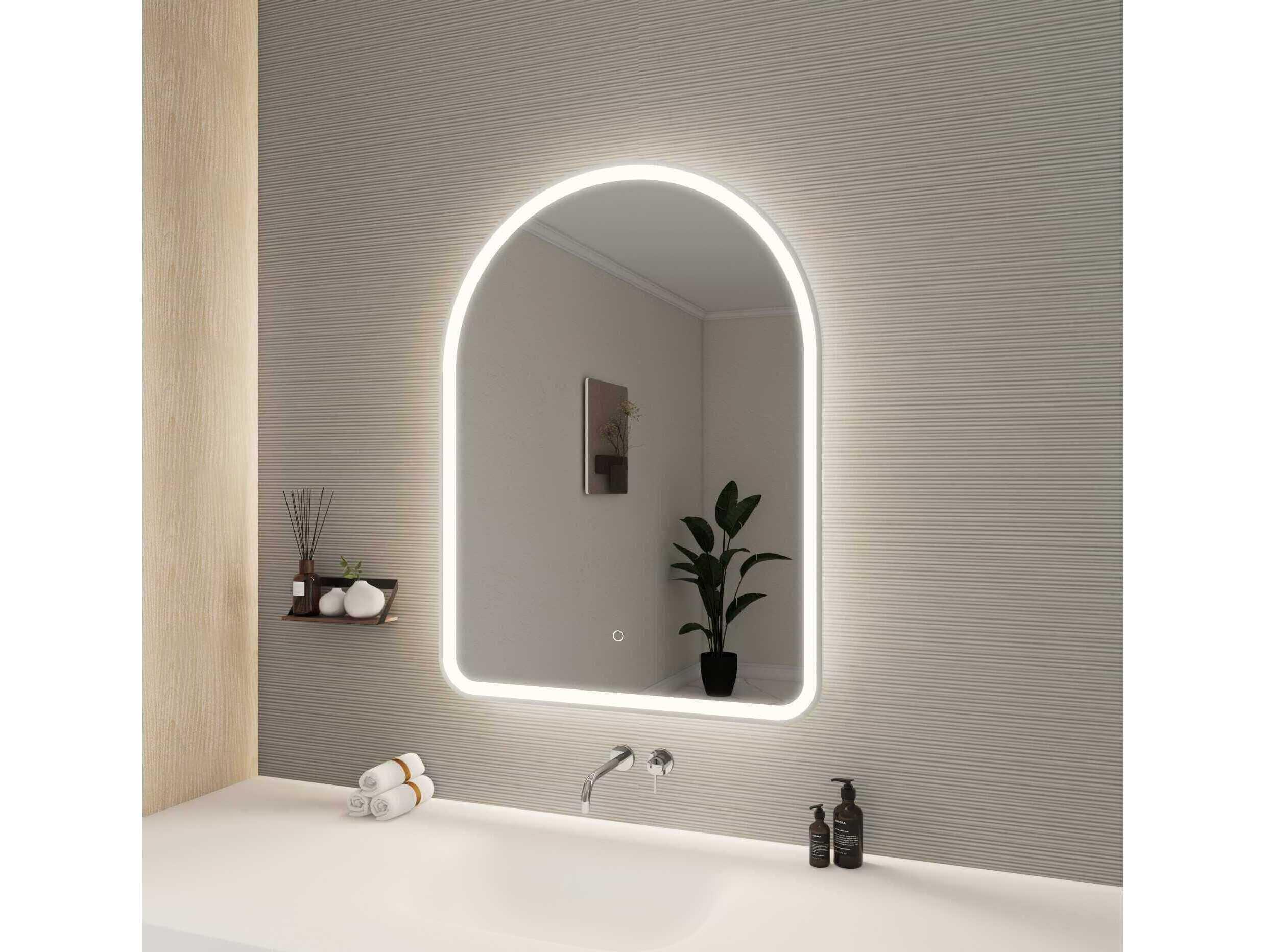 Elegant Lighting Harmoni Silver Arch Wall Mirror