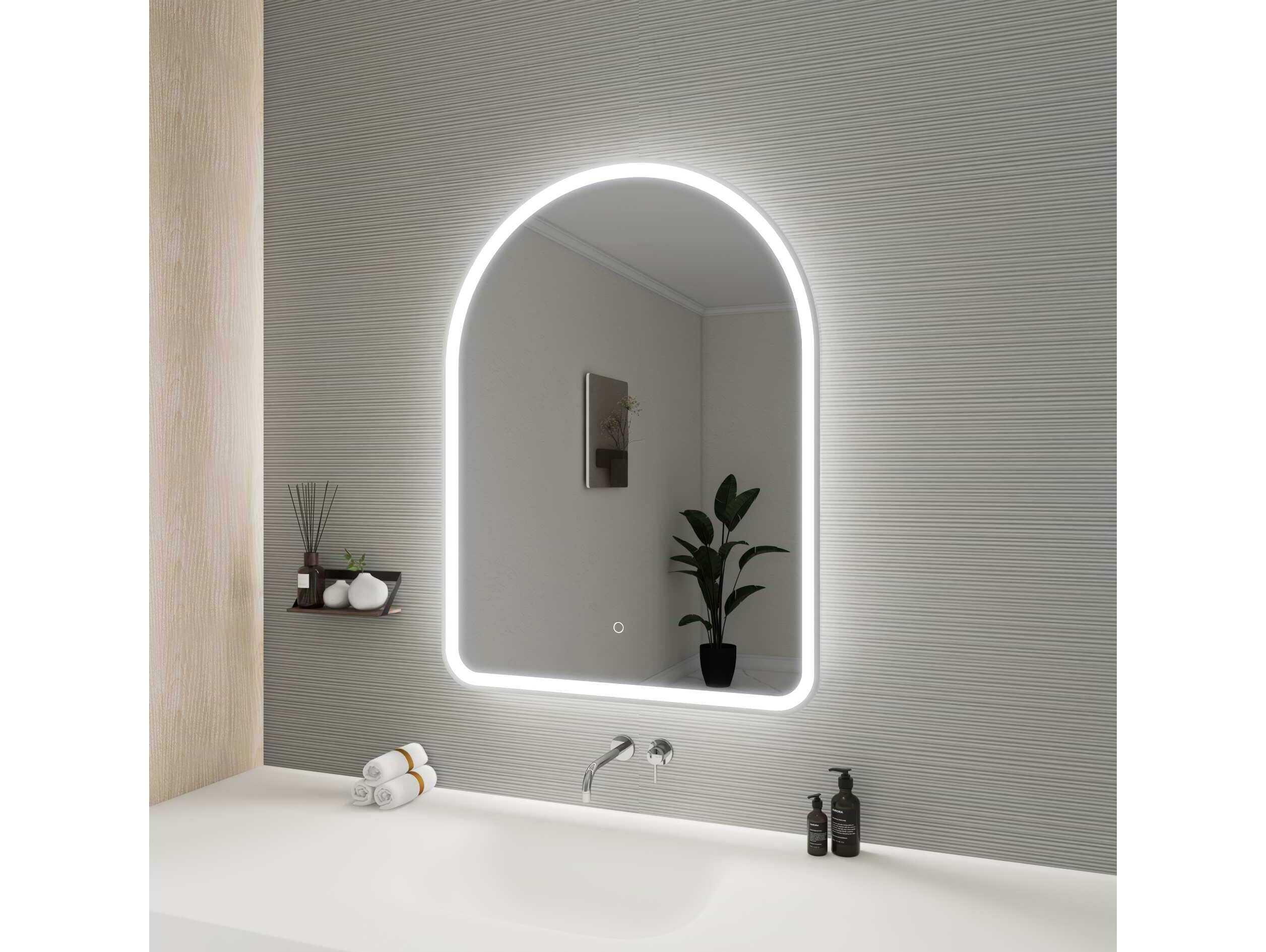 Elegant Lighting Harmoni Silver Arch Wall Mirror