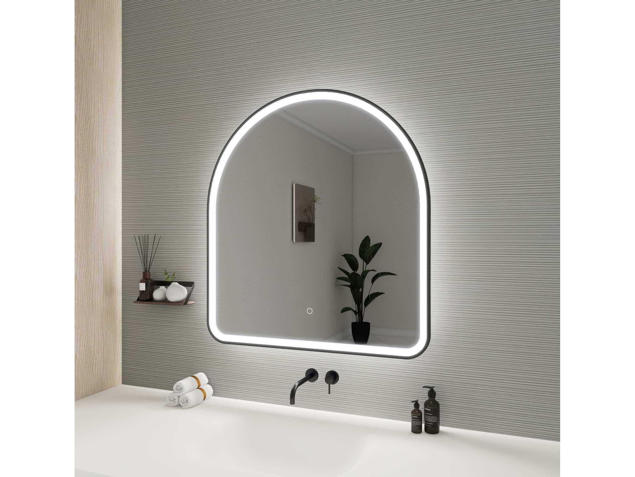 Elegant Lighting Harmoni Black Arch Wall Mirror