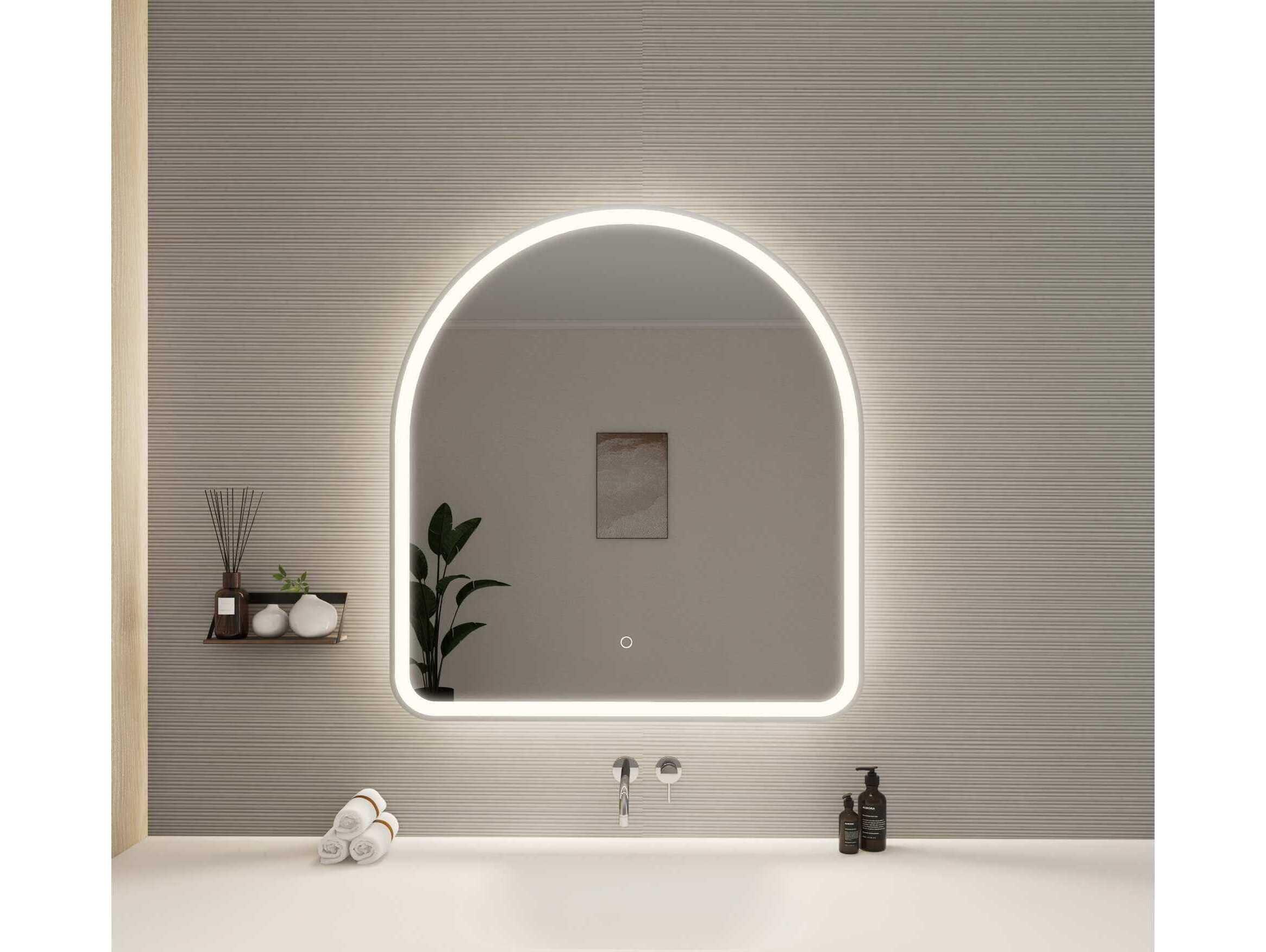 Elegant Lighting Harmoni Silver Arch Wall Mirror