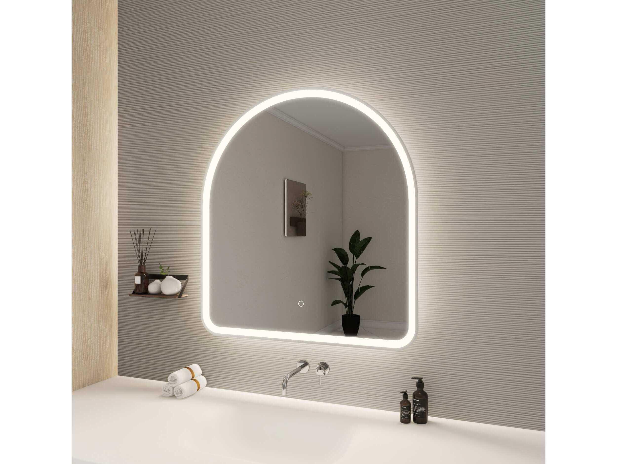 Elegant Lighting Harmoni Silver Arch Wall Mirror