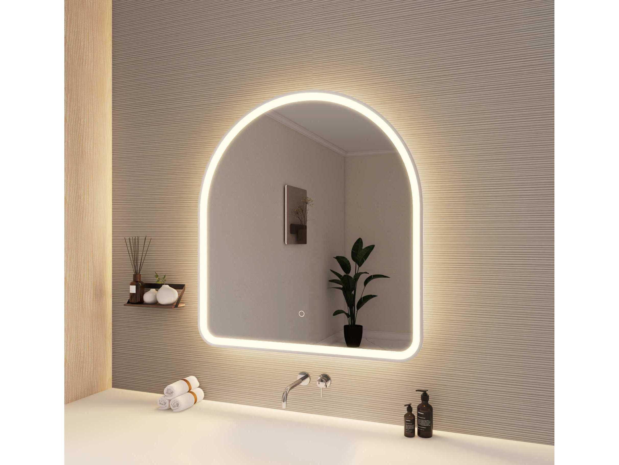 Elegant Lighting Harmoni Silver Arch Wall Mirror
