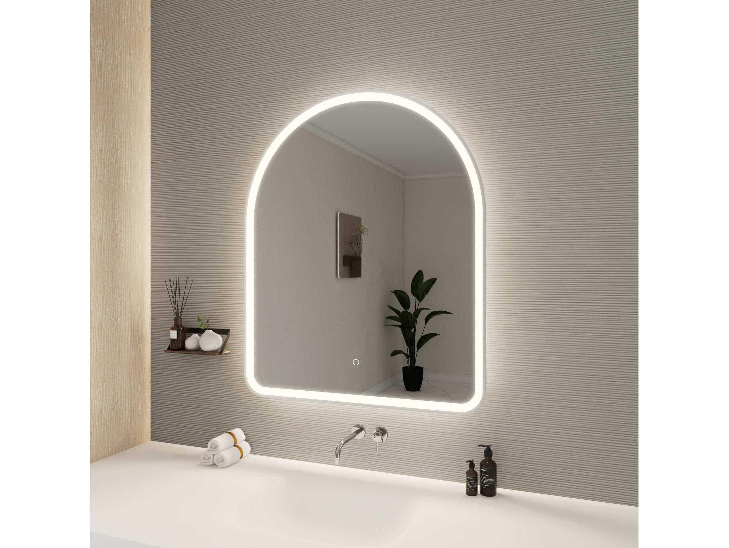 Elegant Lighting Harmoni Silver Arch Wall Mirror