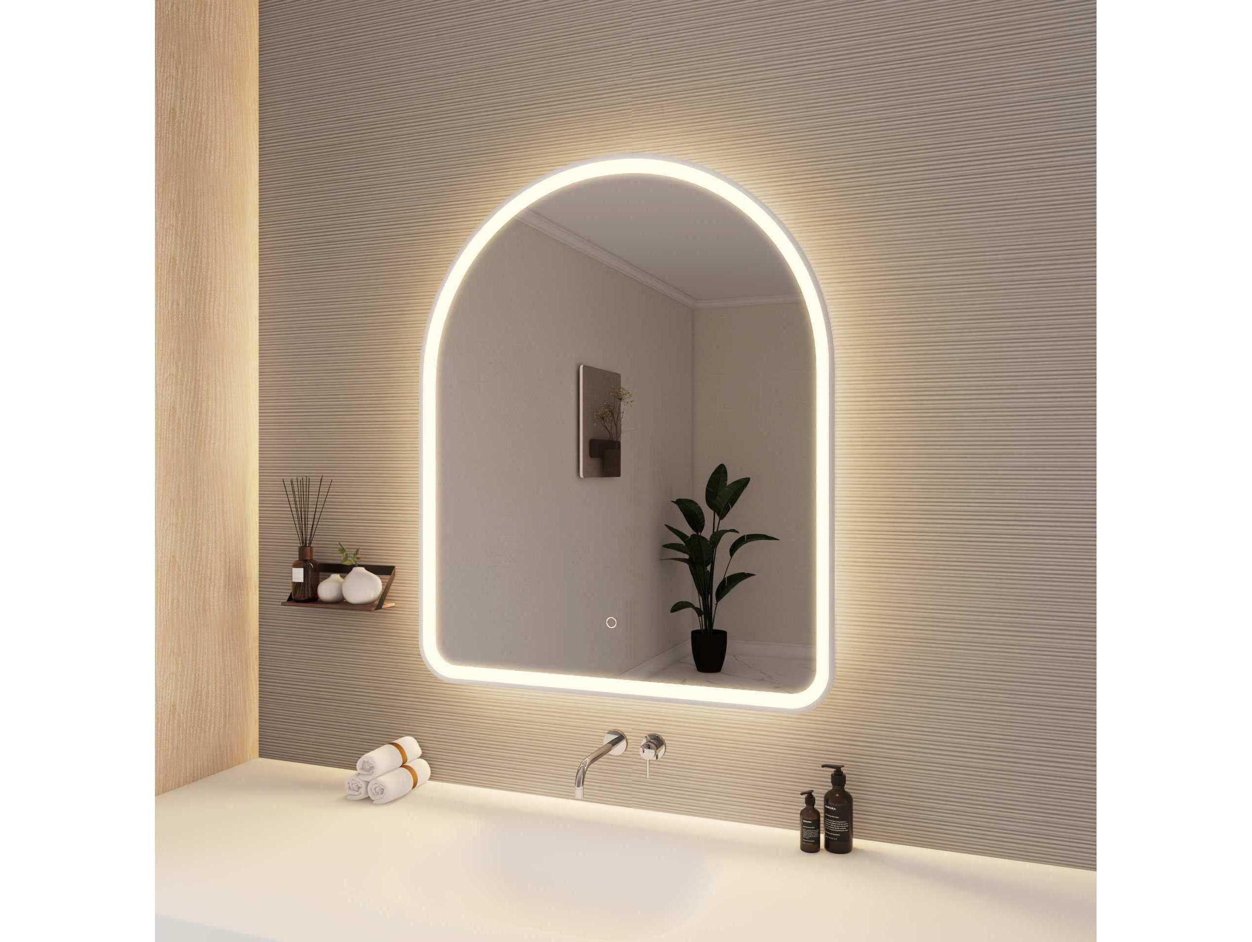 Elegant Lighting Harmoni Silver Arch Wall Mirror