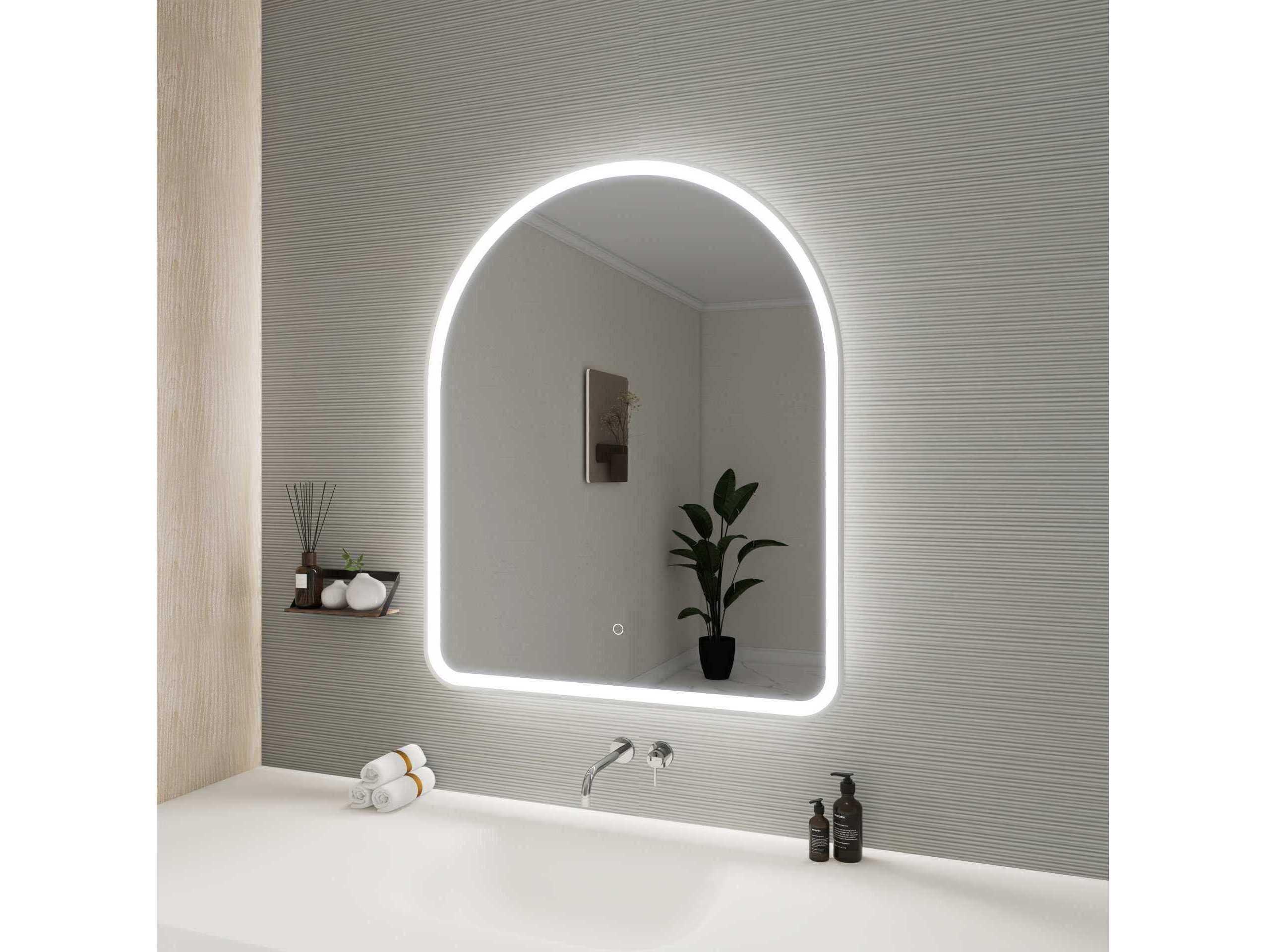 Elegant Lighting Harmoni Silver Arch Wall Mirror