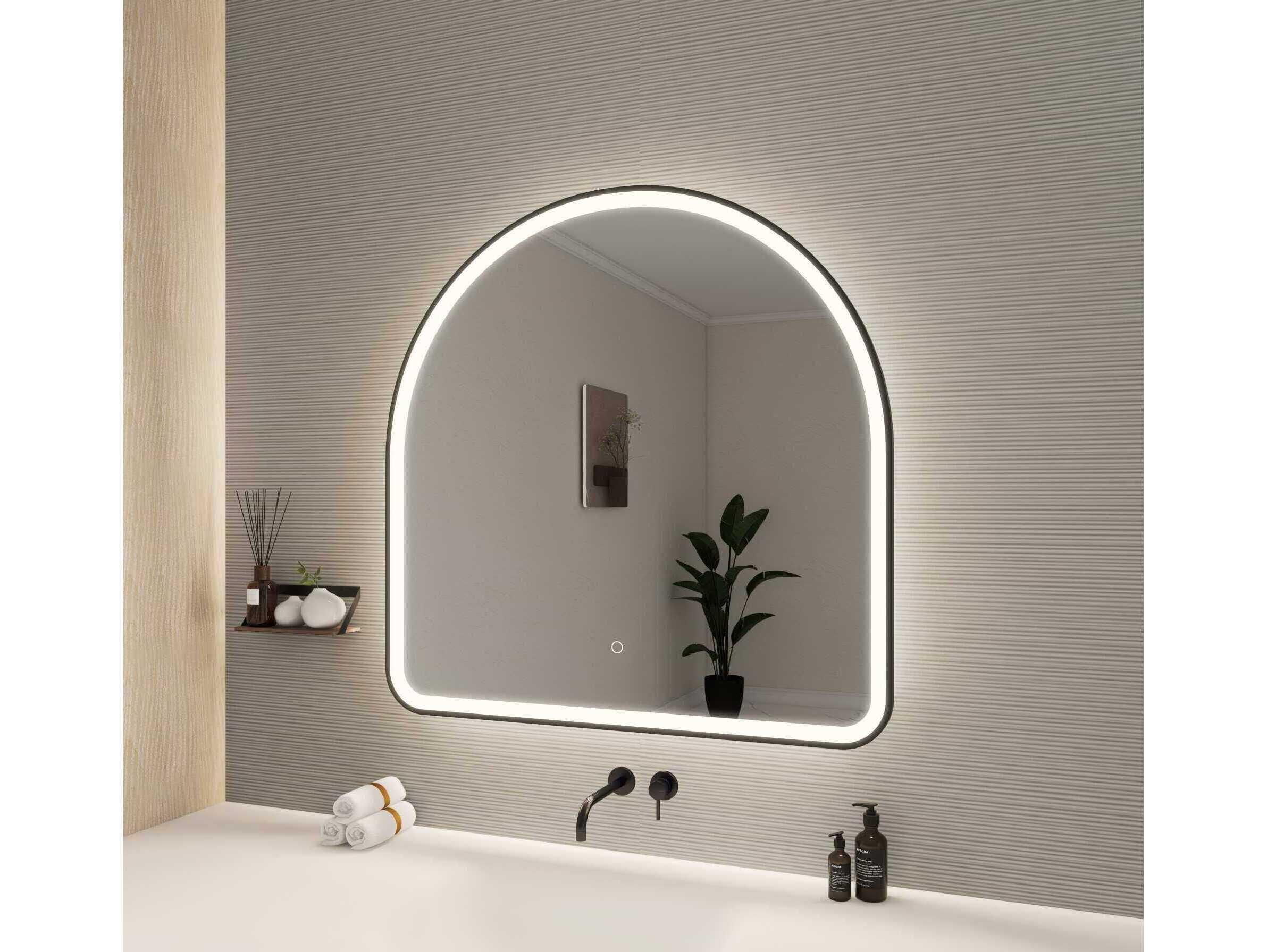 Elegant Lighting Harmoni Black Arch Wall Mirror