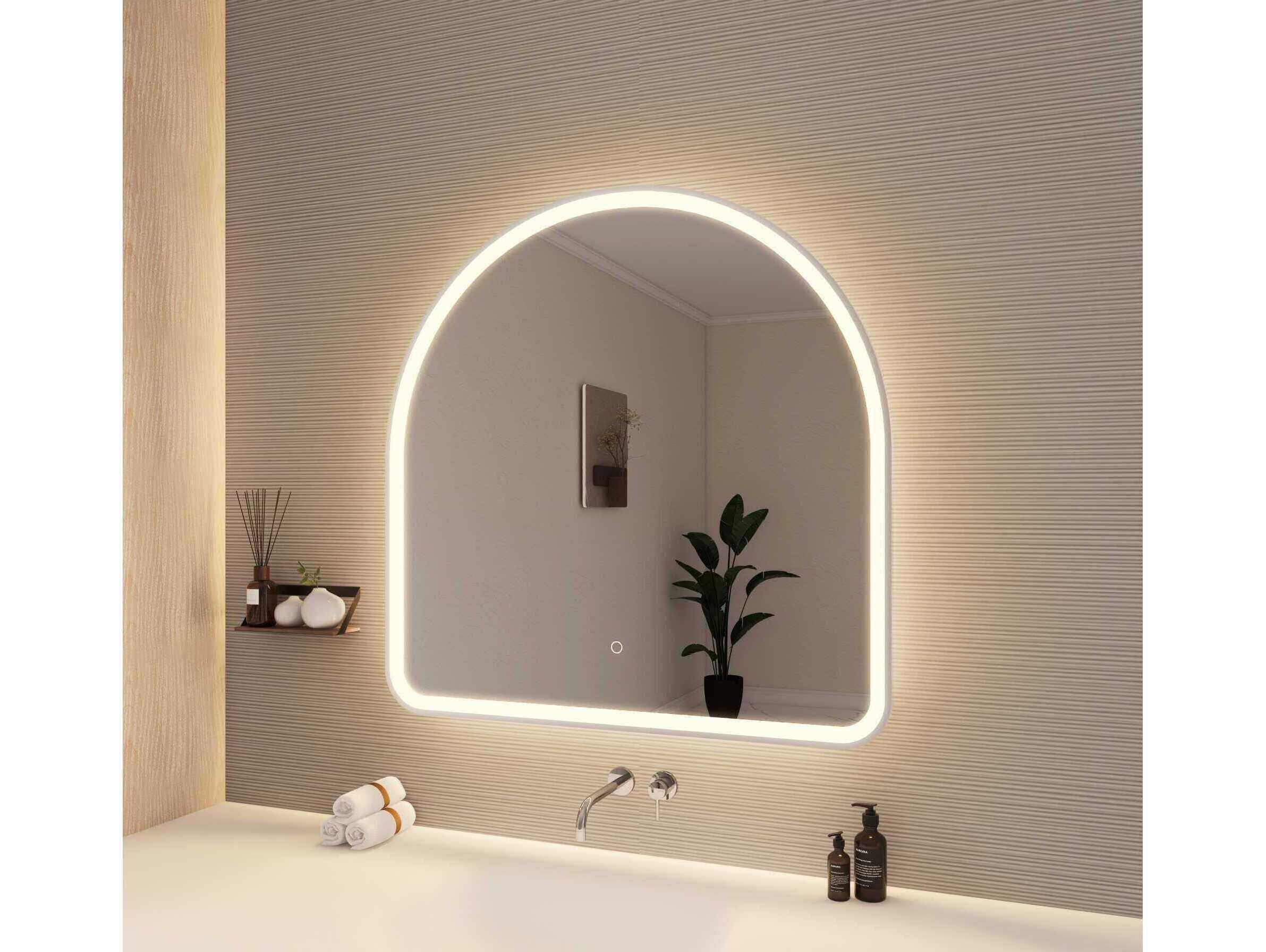 Elegant Lighting Harmoni Silver Arch Wall Mirror