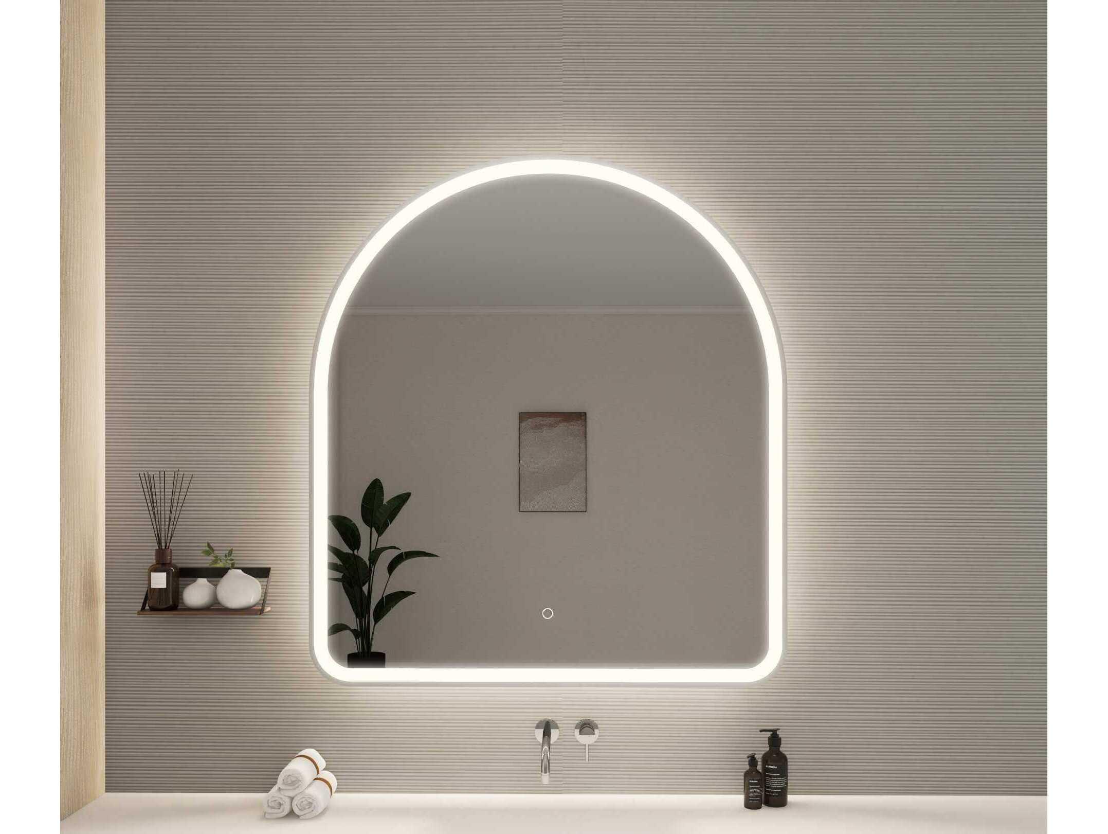 Elegant Lighting Harmoni Silver Arch Wall Mirror