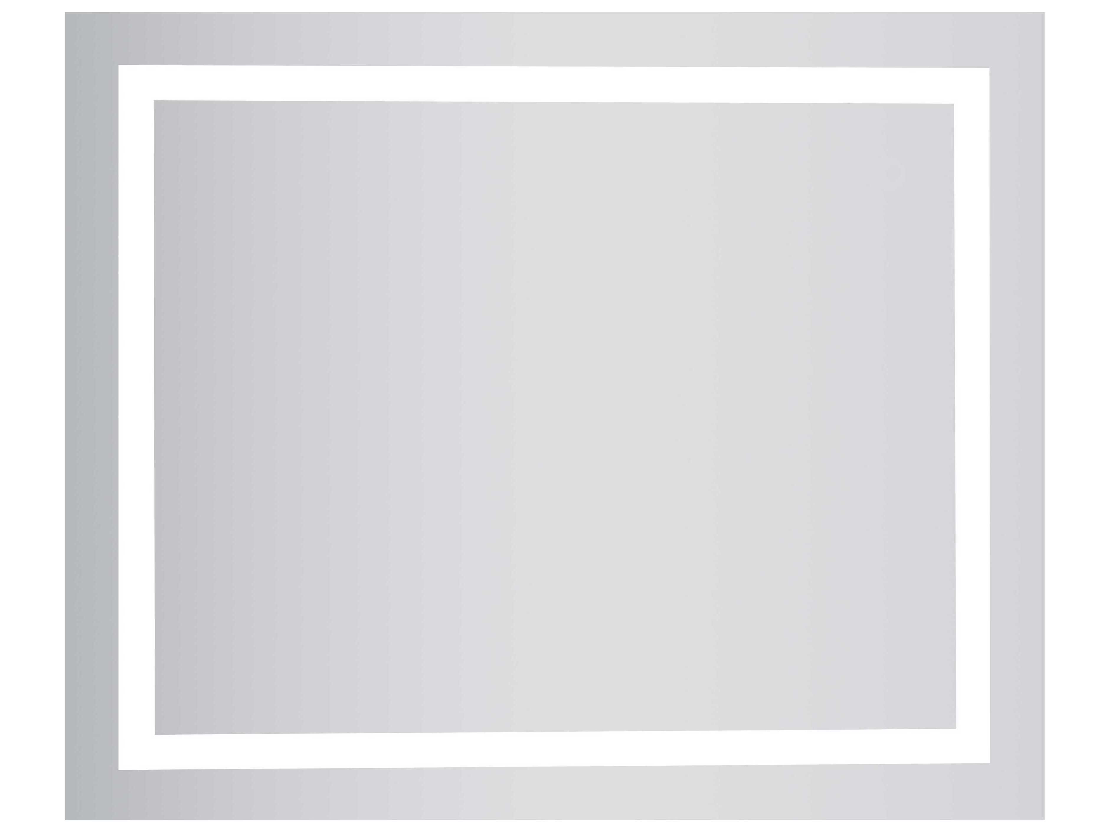 Elegant Lighting Nova Silver Rectangular LED Wall Mirror