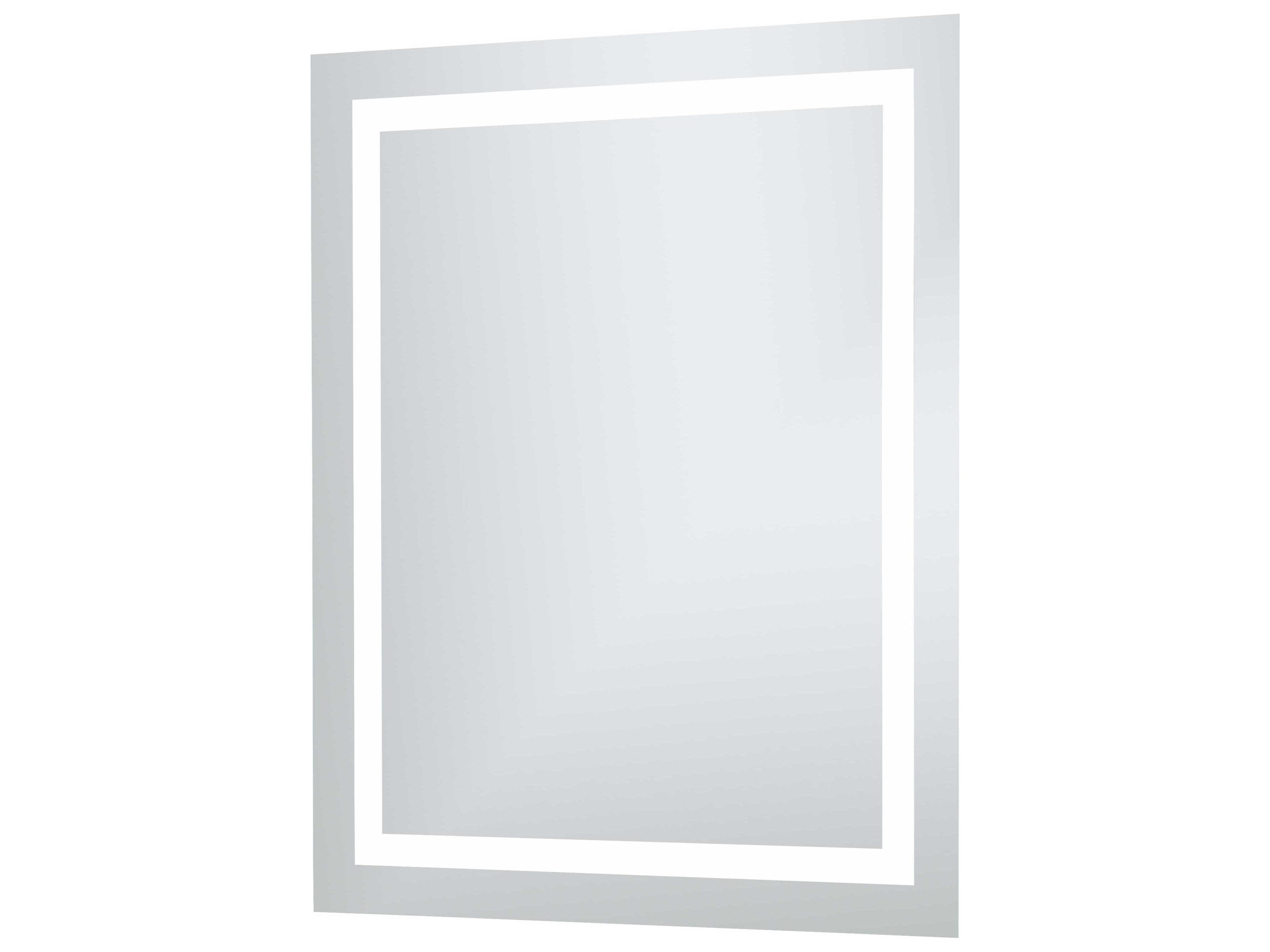 Elegant Lighting Nova Silver Rectangular LED Wall Mirror