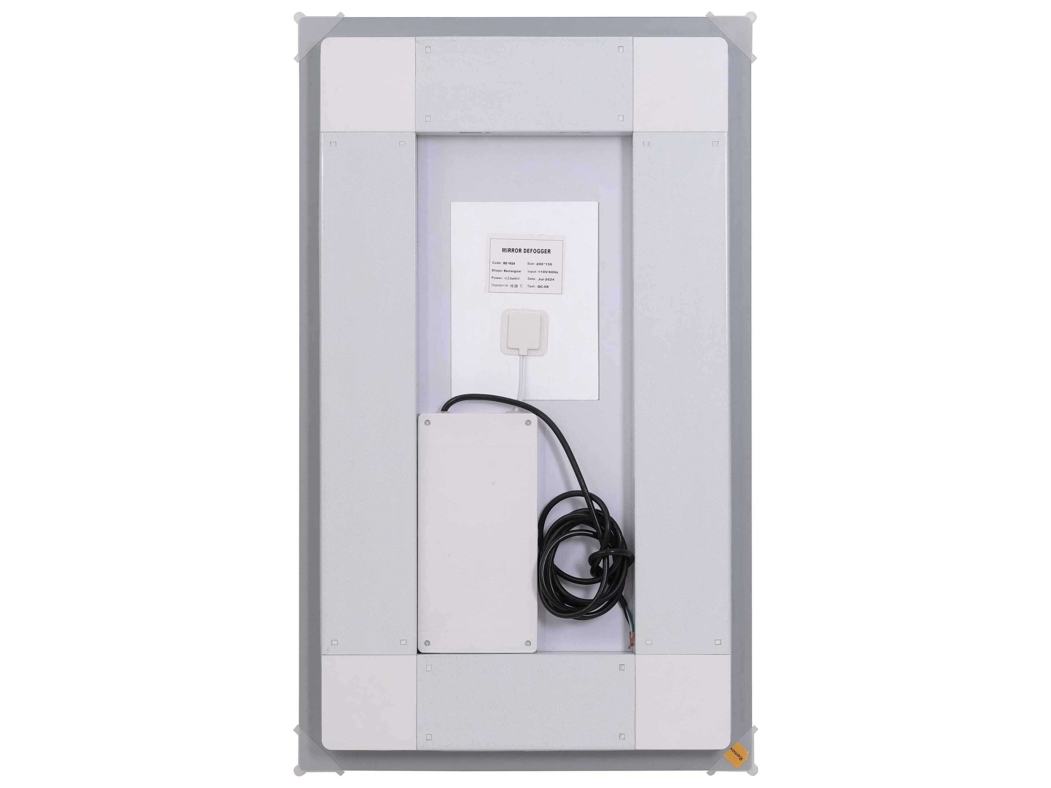 Elegant Lighting Riven White Rectangular Wall Mirror