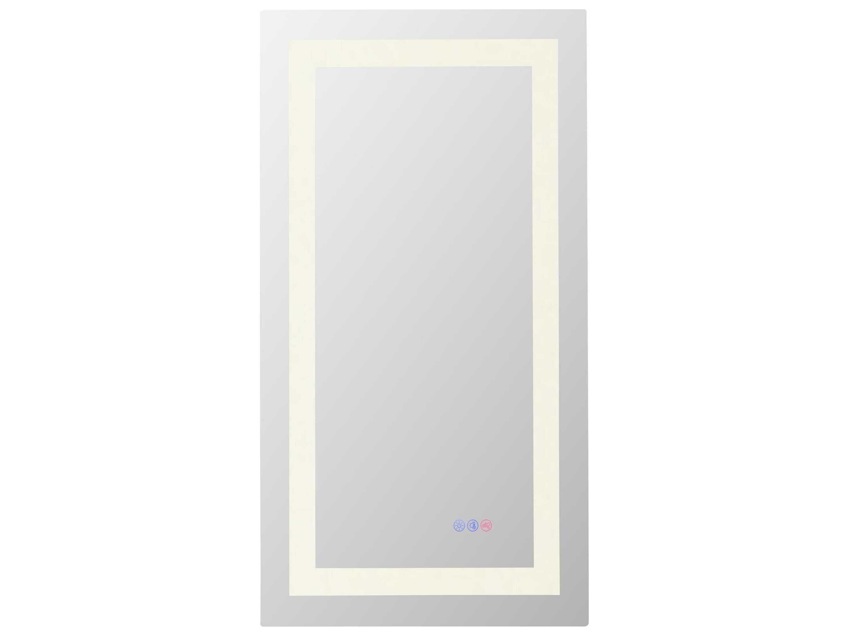 Elegant Lighting Riven White Rectangular Wall Mirror