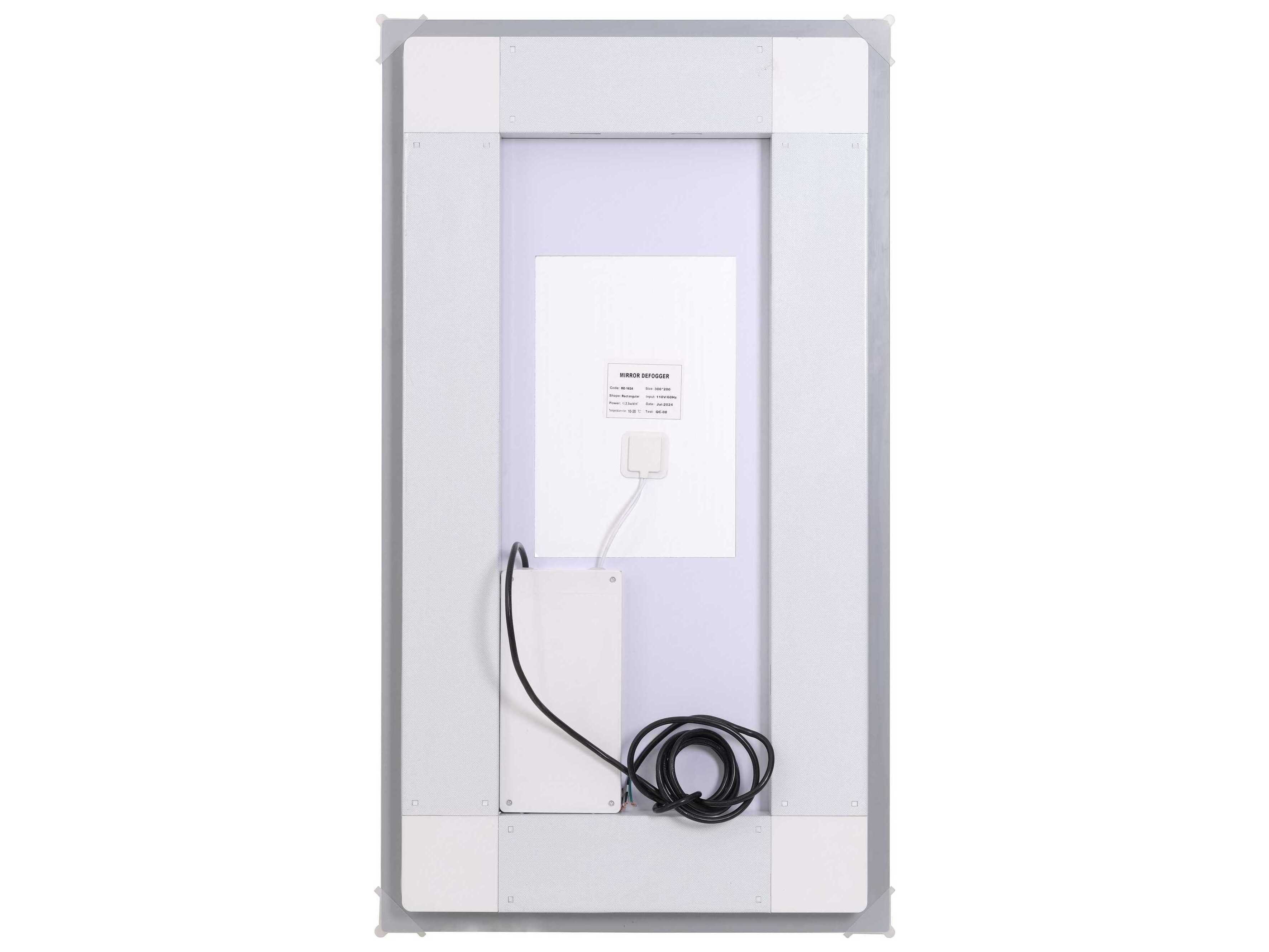 Elegant Lighting Riven White Rectangular Wall Mirror