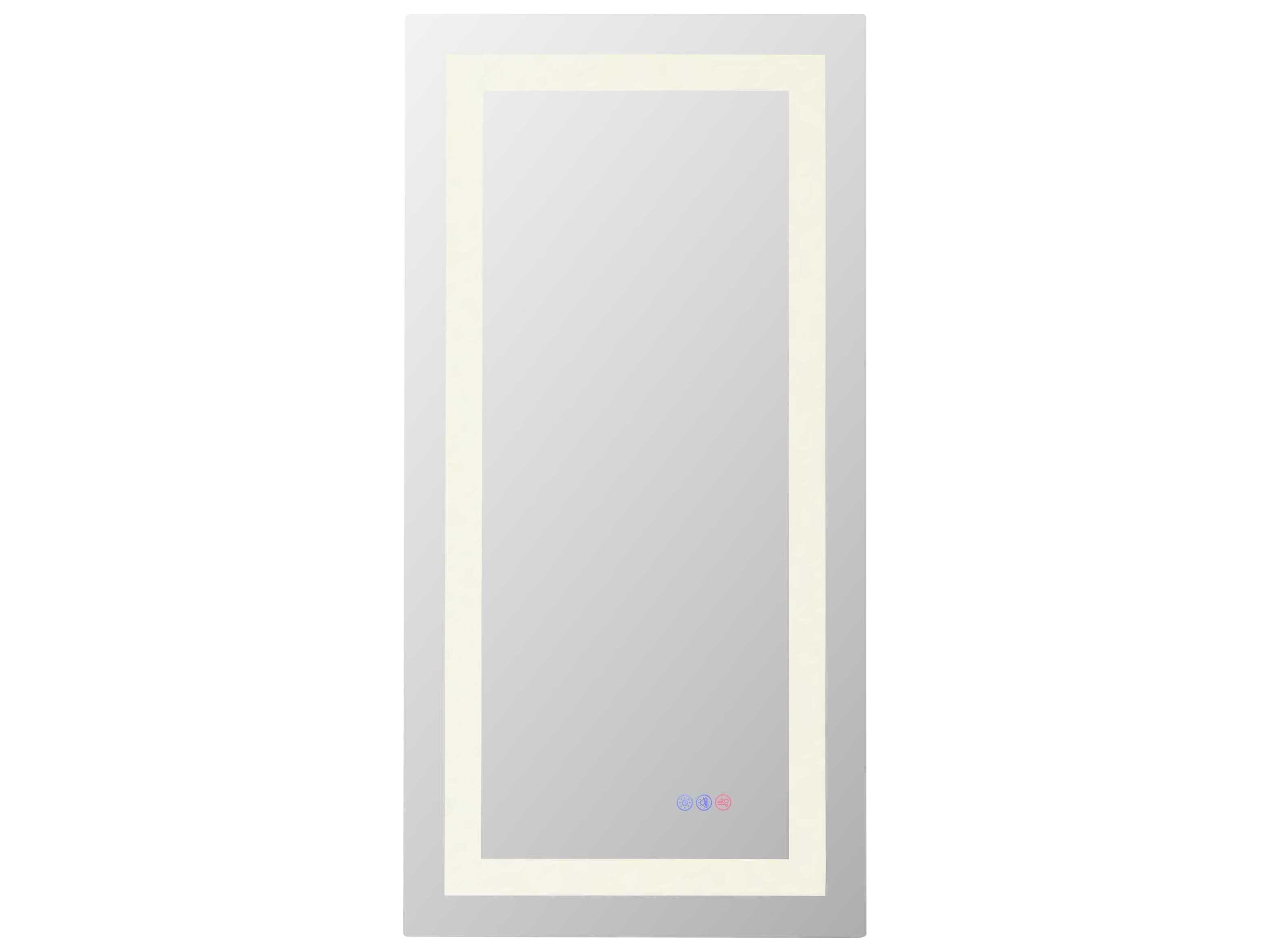 Elegant Lighting Riven White Rectangular Wall Mirror