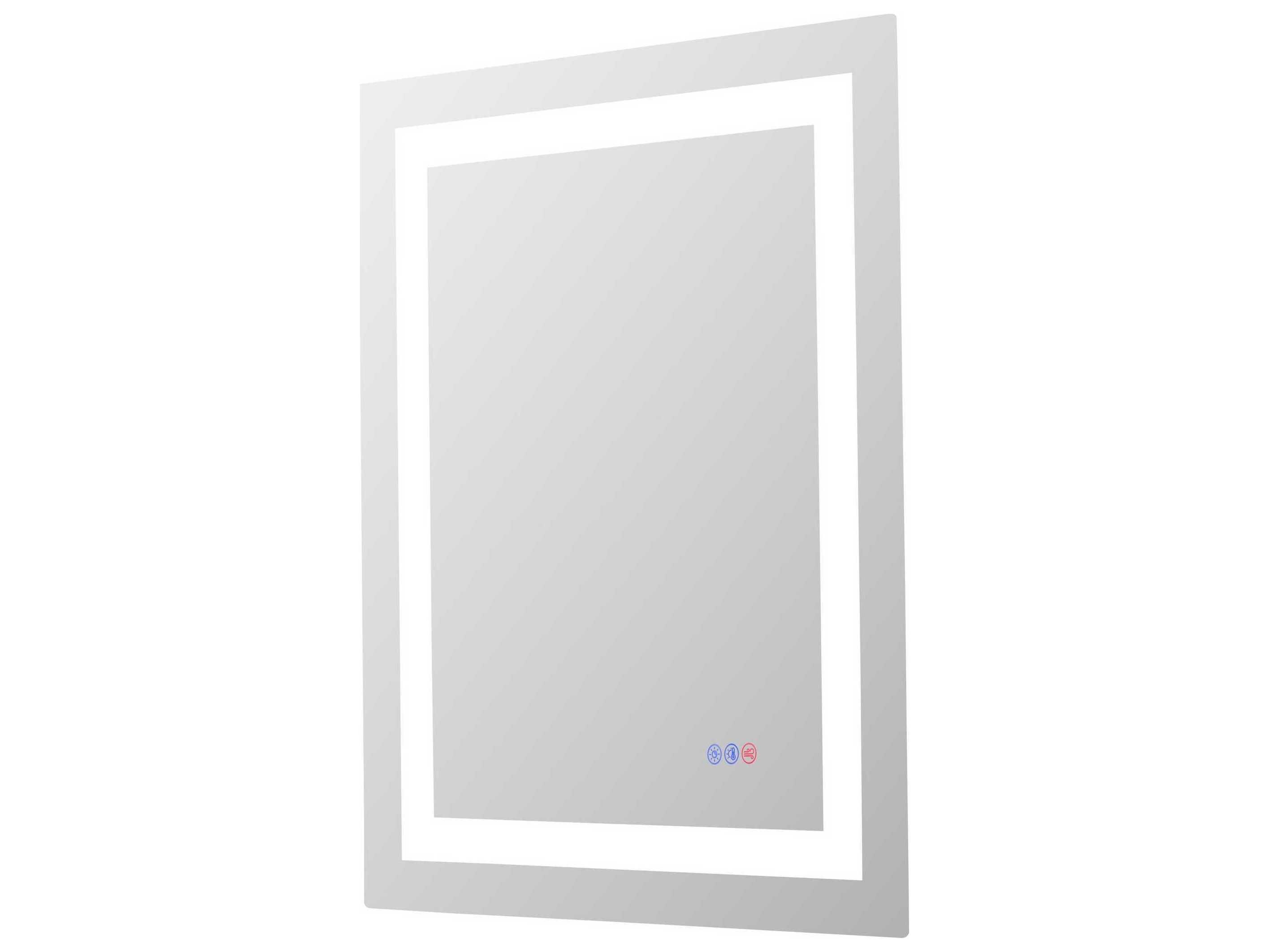 Elegant Lighting Riven White Rectangular Wall Mirror