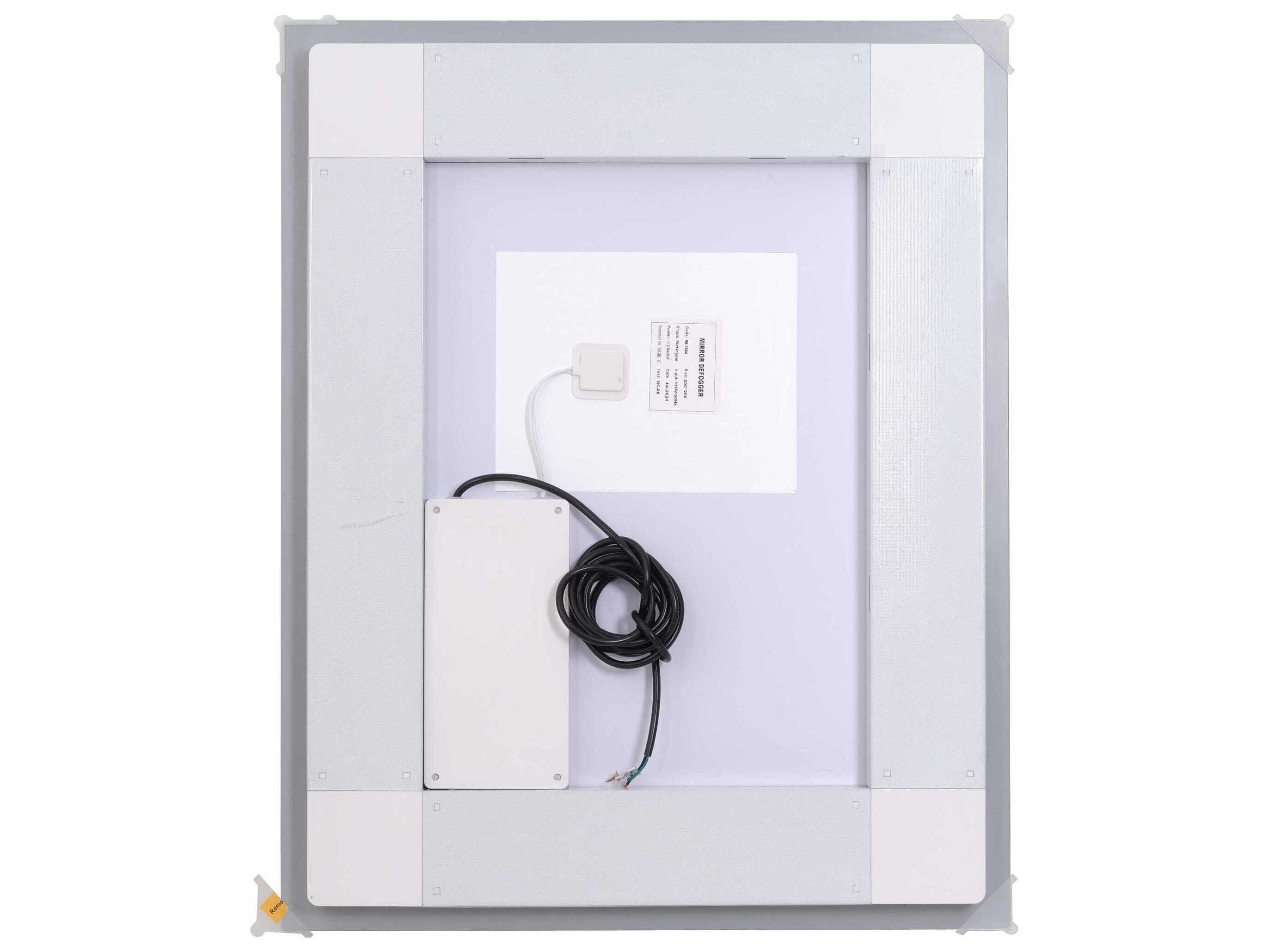 Elegant Lighting Riven White Rectangular Wall Mirror