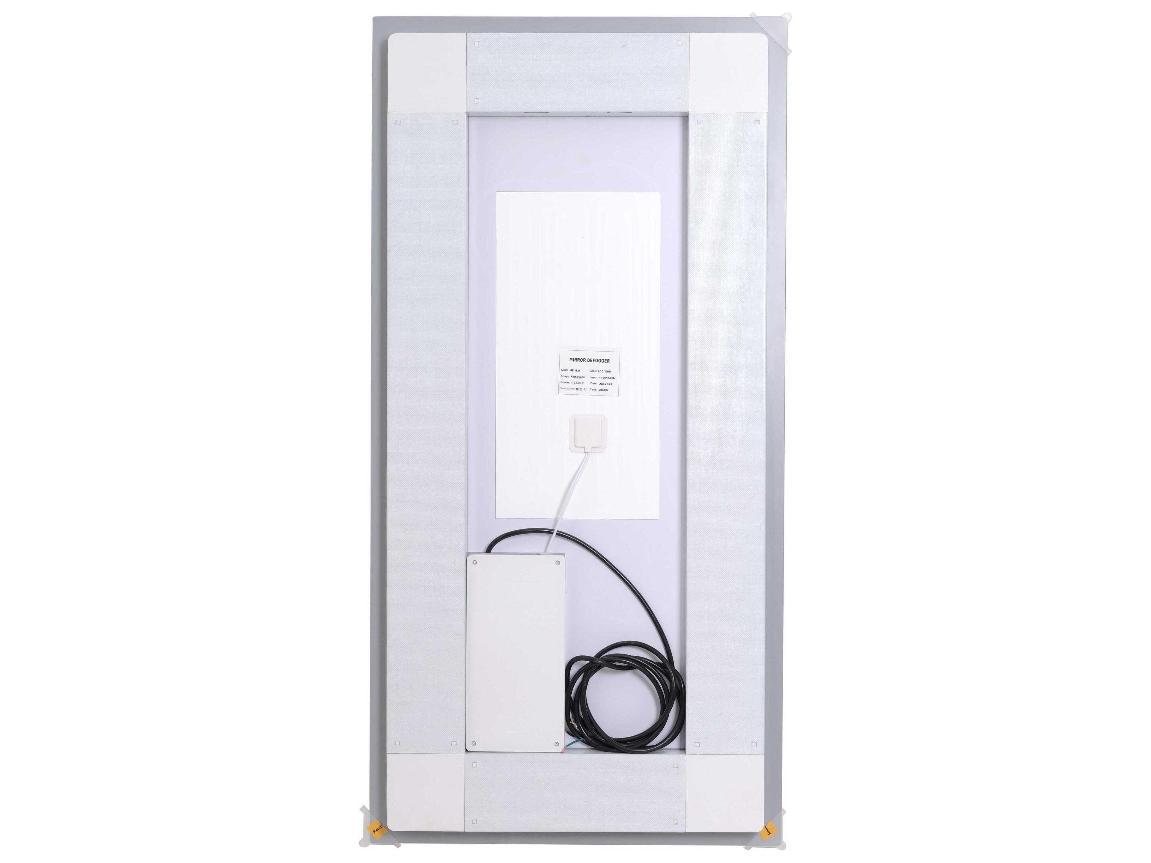 Elegant Lighting Riven White Rectangular Wall Mirror