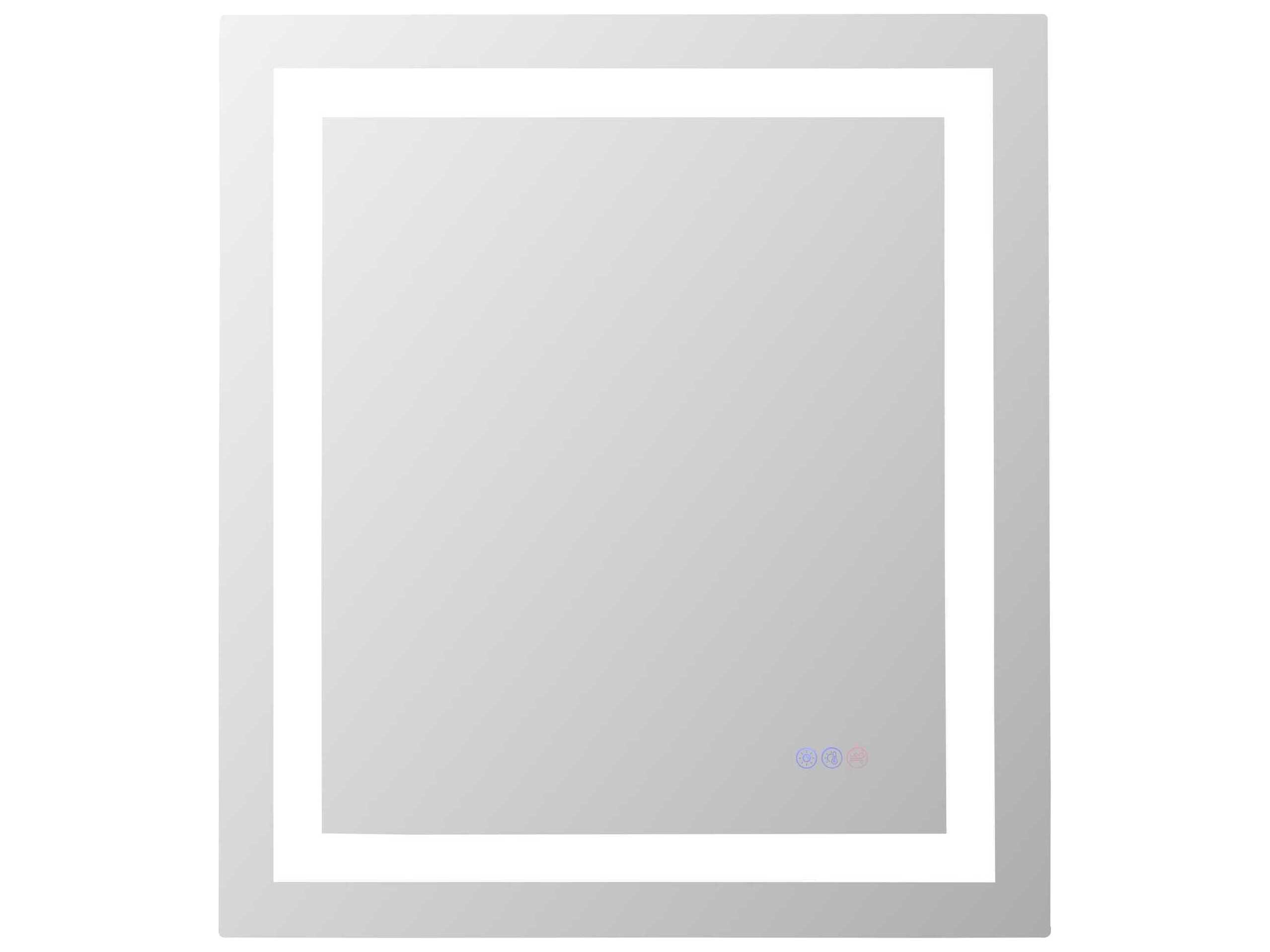 Elegant Lighting Riven White Rectangular Wall Mirror