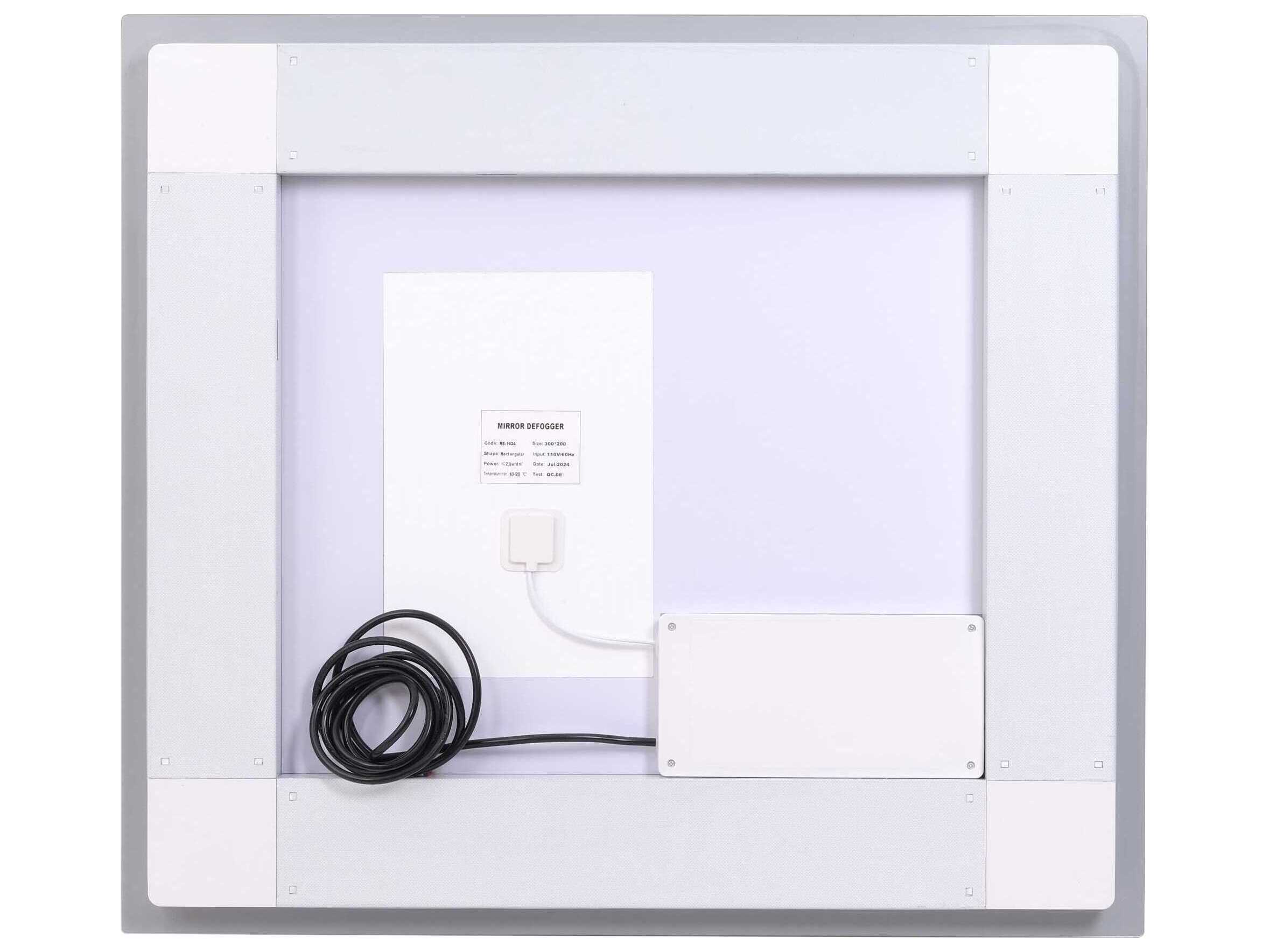 Elegant Lighting Riven White Rectangular Wall Mirror