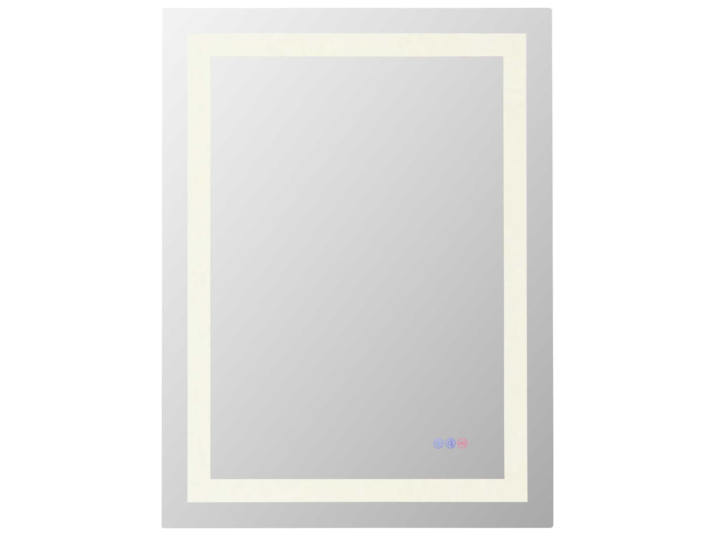 Elegant Lighting Riven White Rectangular Wall Mirror