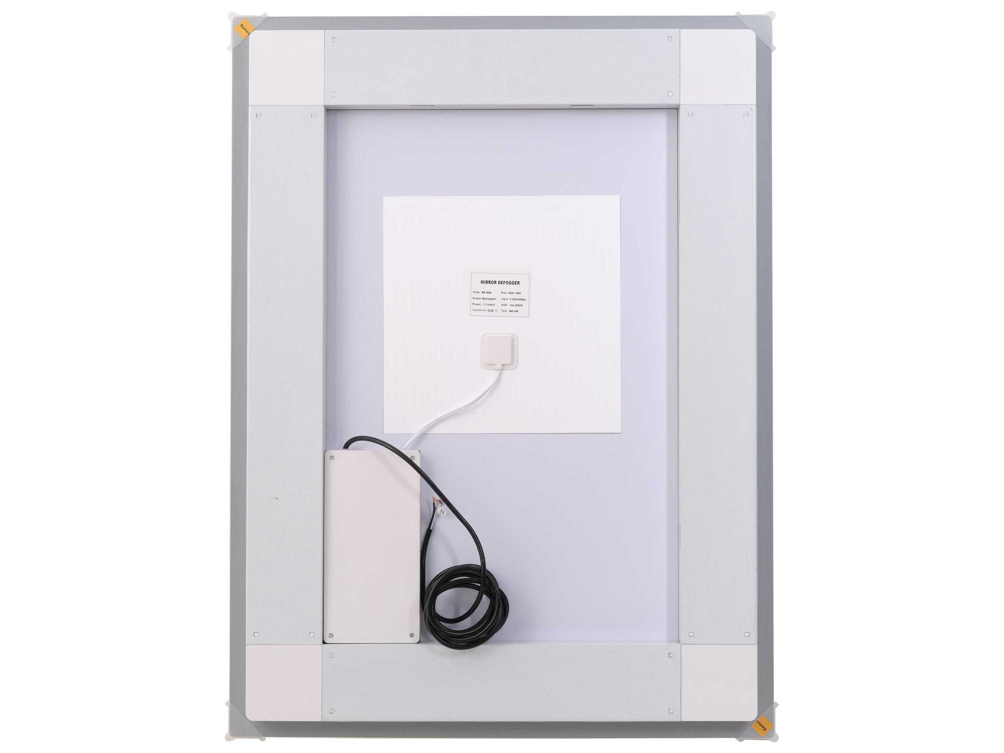 Elegant Lighting Riven White Rectangular Wall Mirror