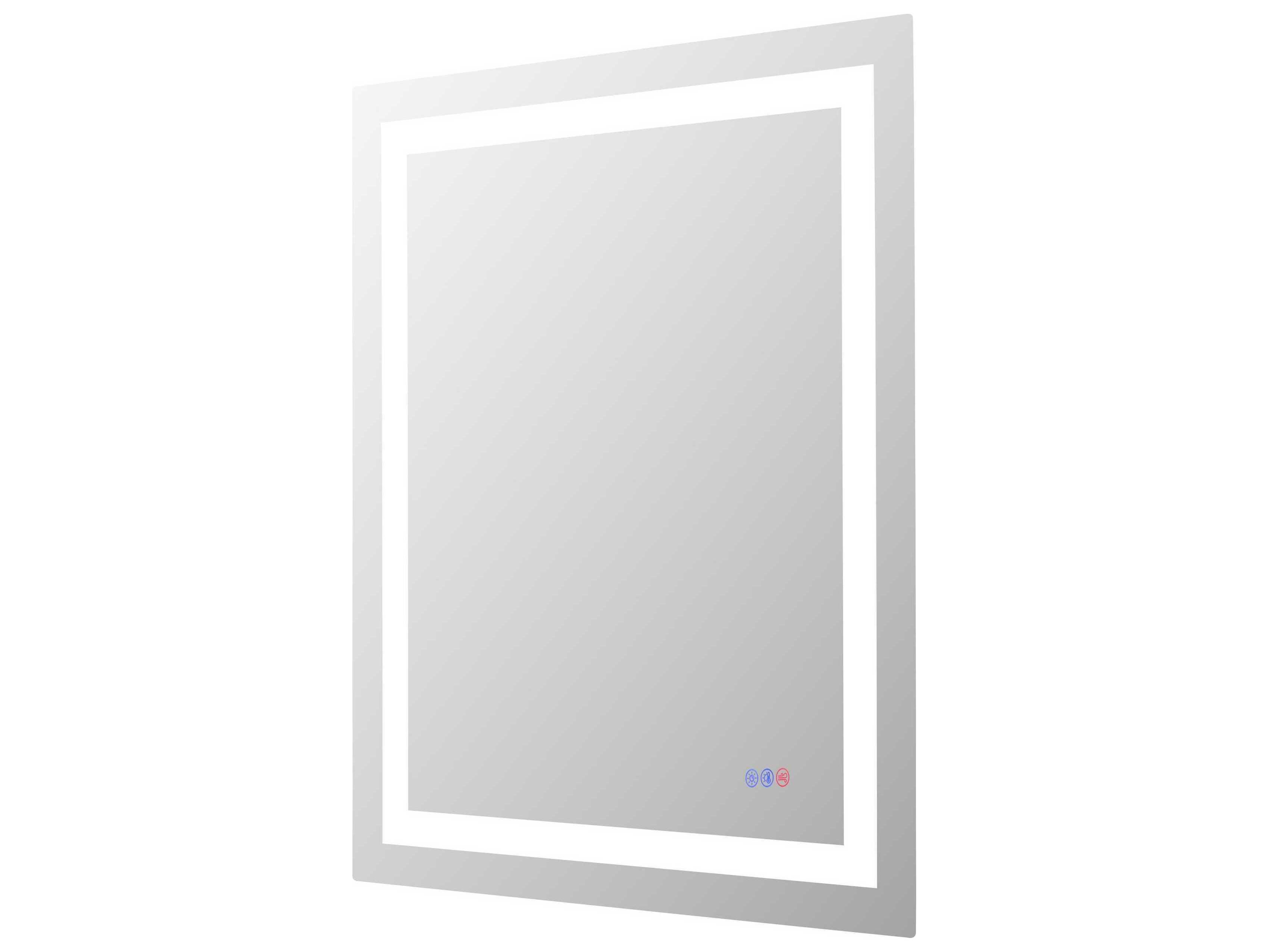 Elegant Lighting Riven White Rectangular Wall Mirror