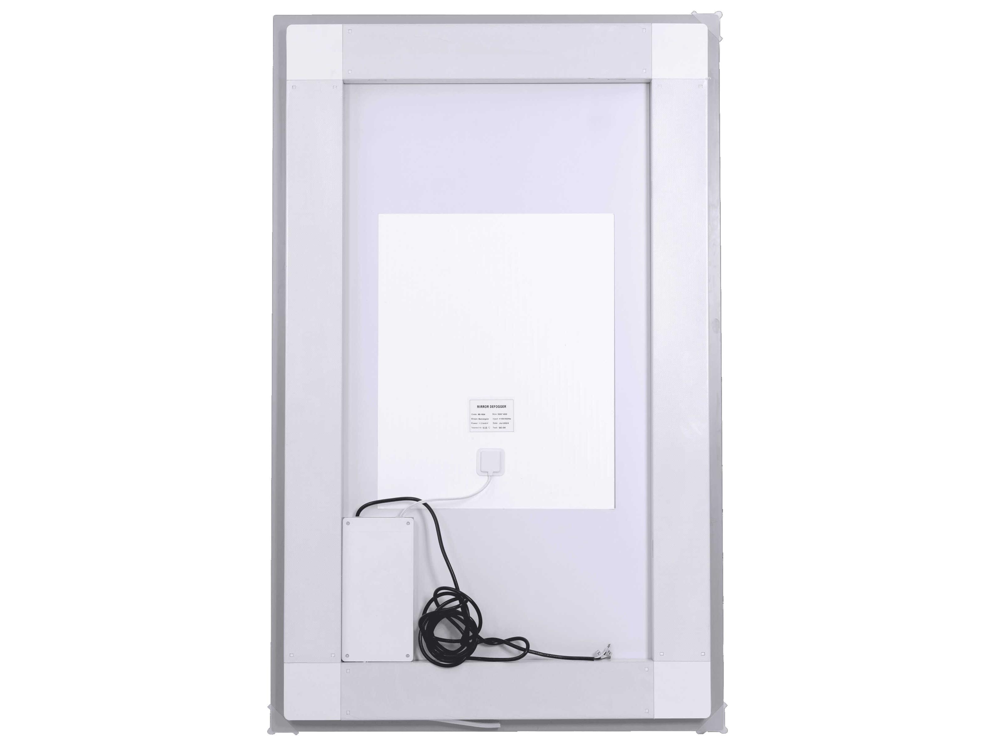 Elegant Lighting Riven White Rectangular Wall Mirror