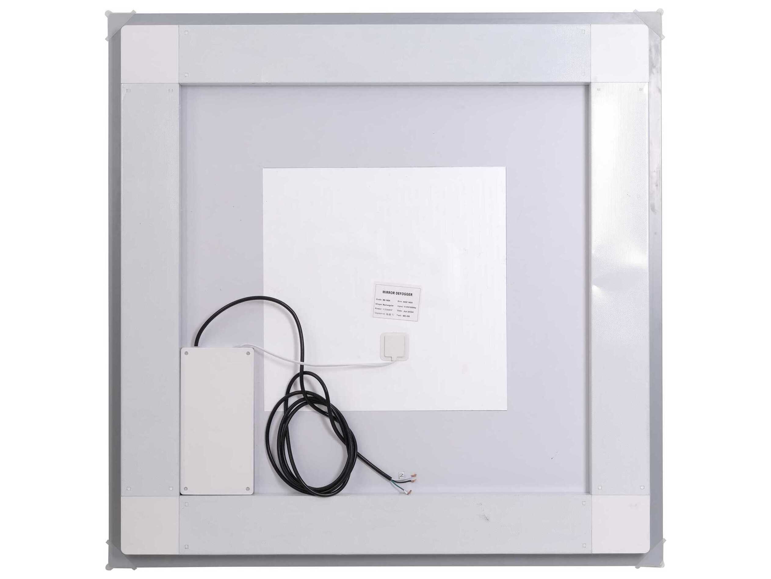 Elegant Lighting Riven White Square Wall Mirror