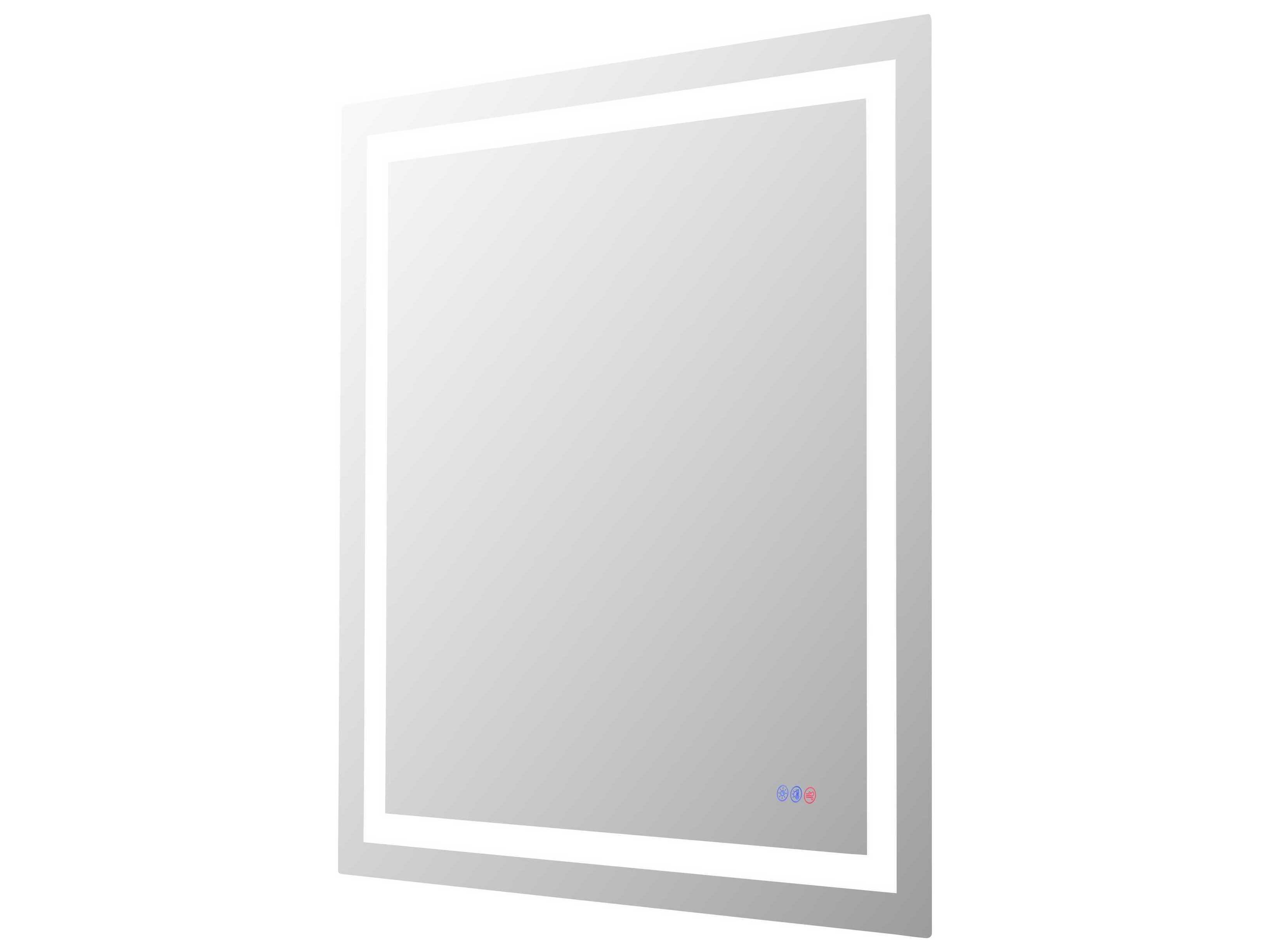 Elegant Lighting Riven White Rectangular Wall Mirror